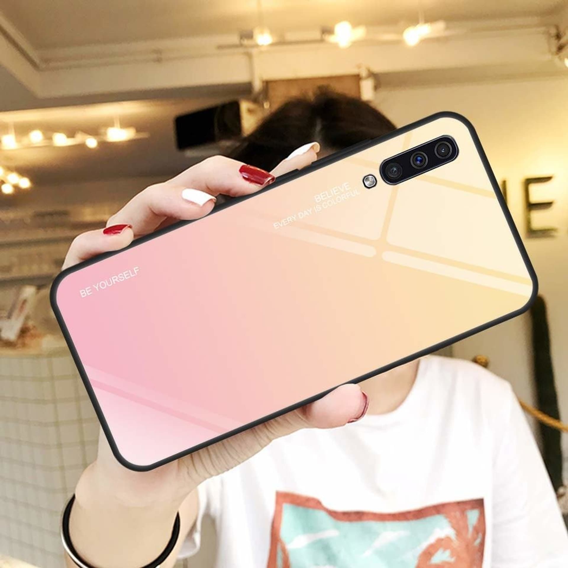 

Etui Szklane Glass case Gradient IPHONE 11 PRO jasny róż