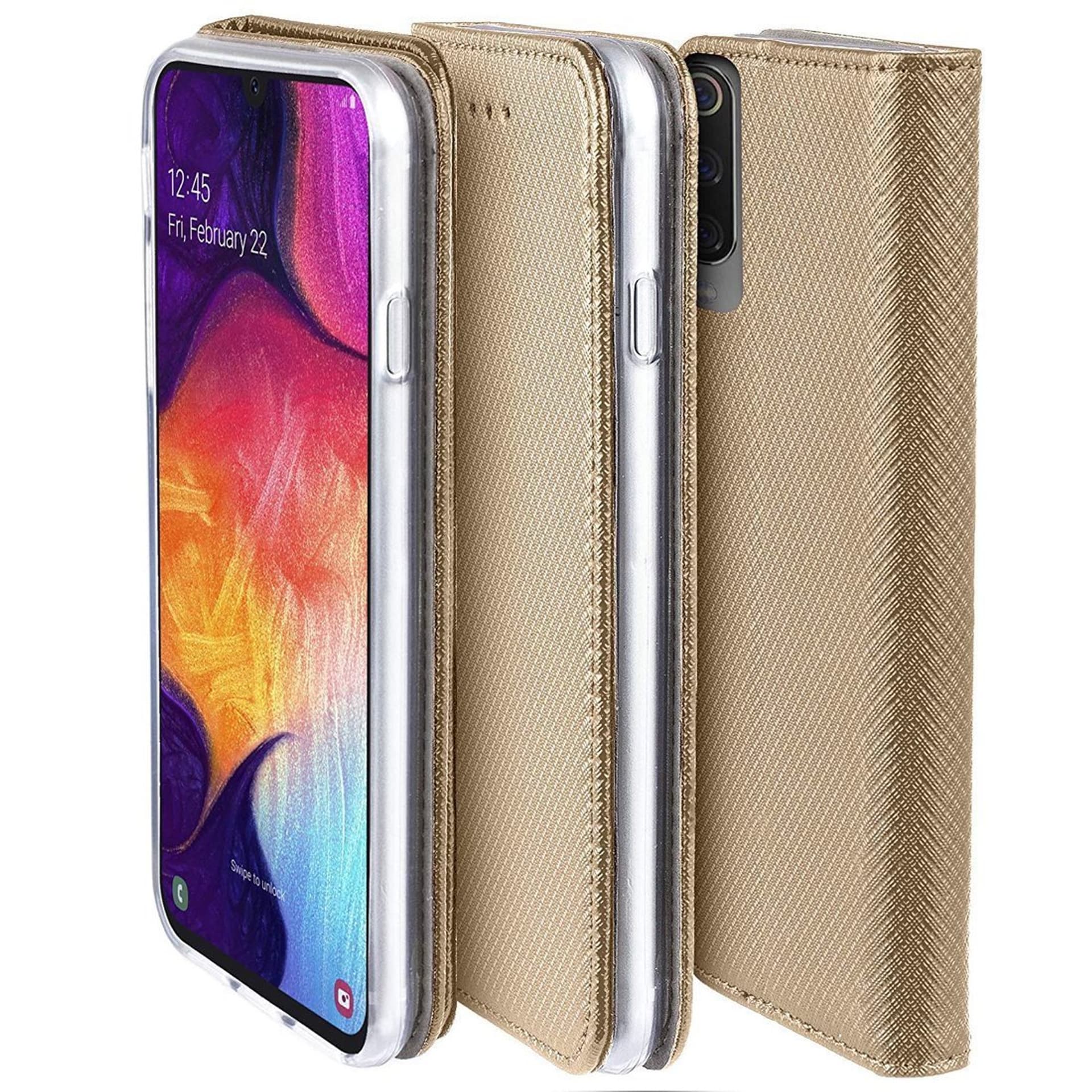 

Etui SAMSUNG GALAXY A12 / M12 portfel z klapką Flip Magnet złote