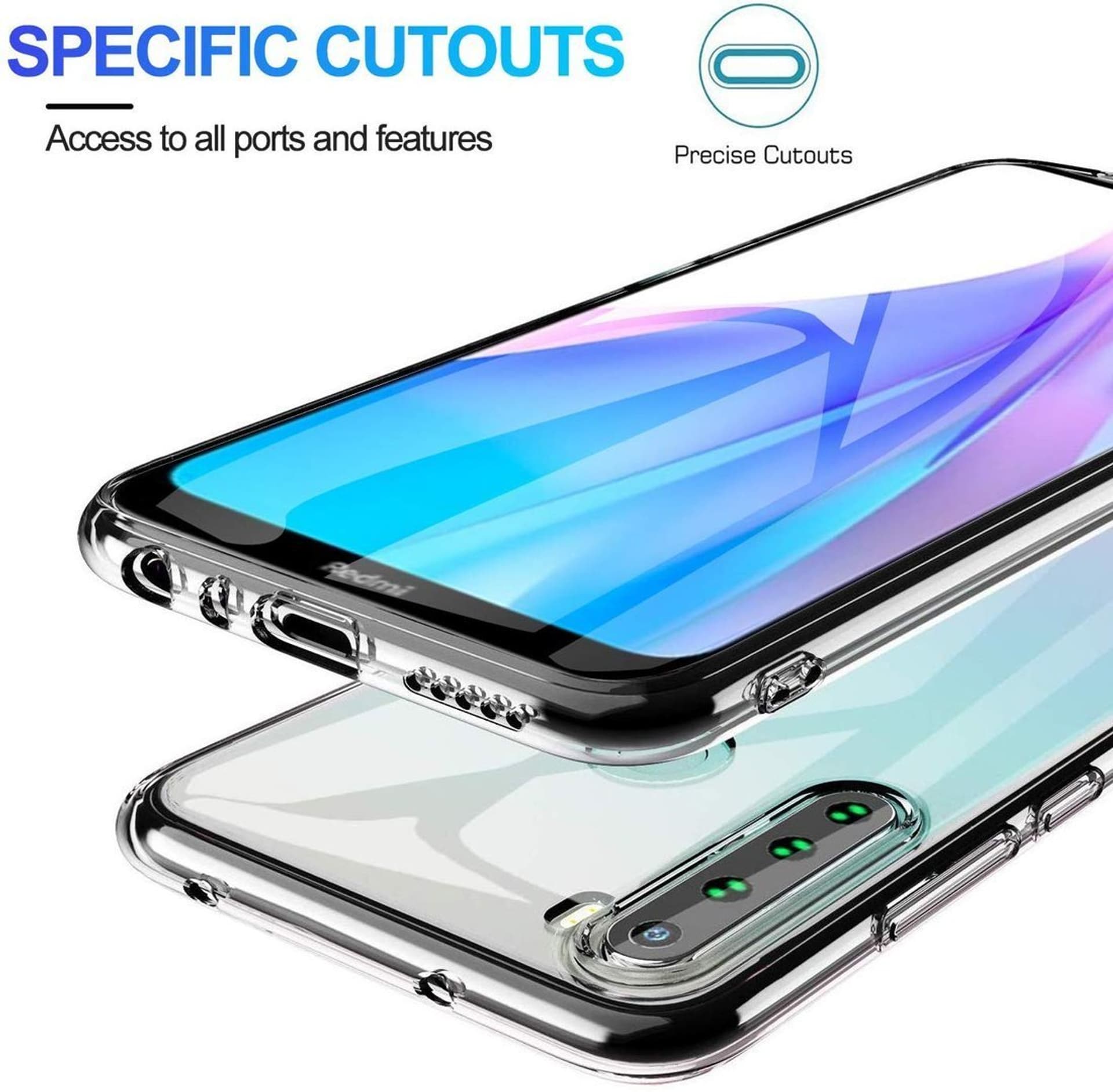 

Etui XIAOMI REDMI NOTE 8T Nexeri Slim case Protect 2mm bezbarwna nakładka transparentne