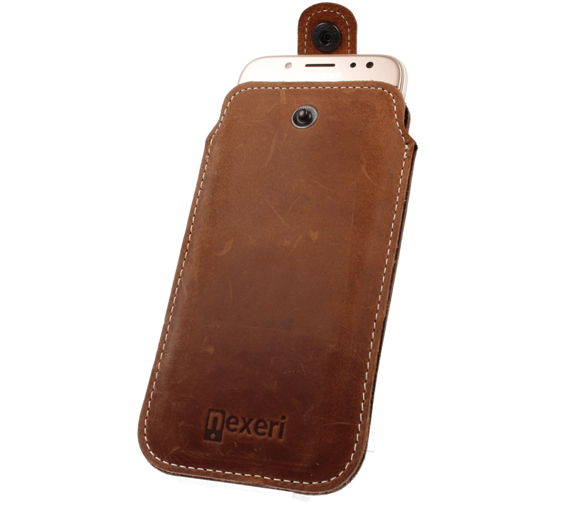 

Etui Wsuwka skórzana Nexeri Leather Pocket XXL SAMSUNG GALAXY S8+ PLUS / A51 brązowe