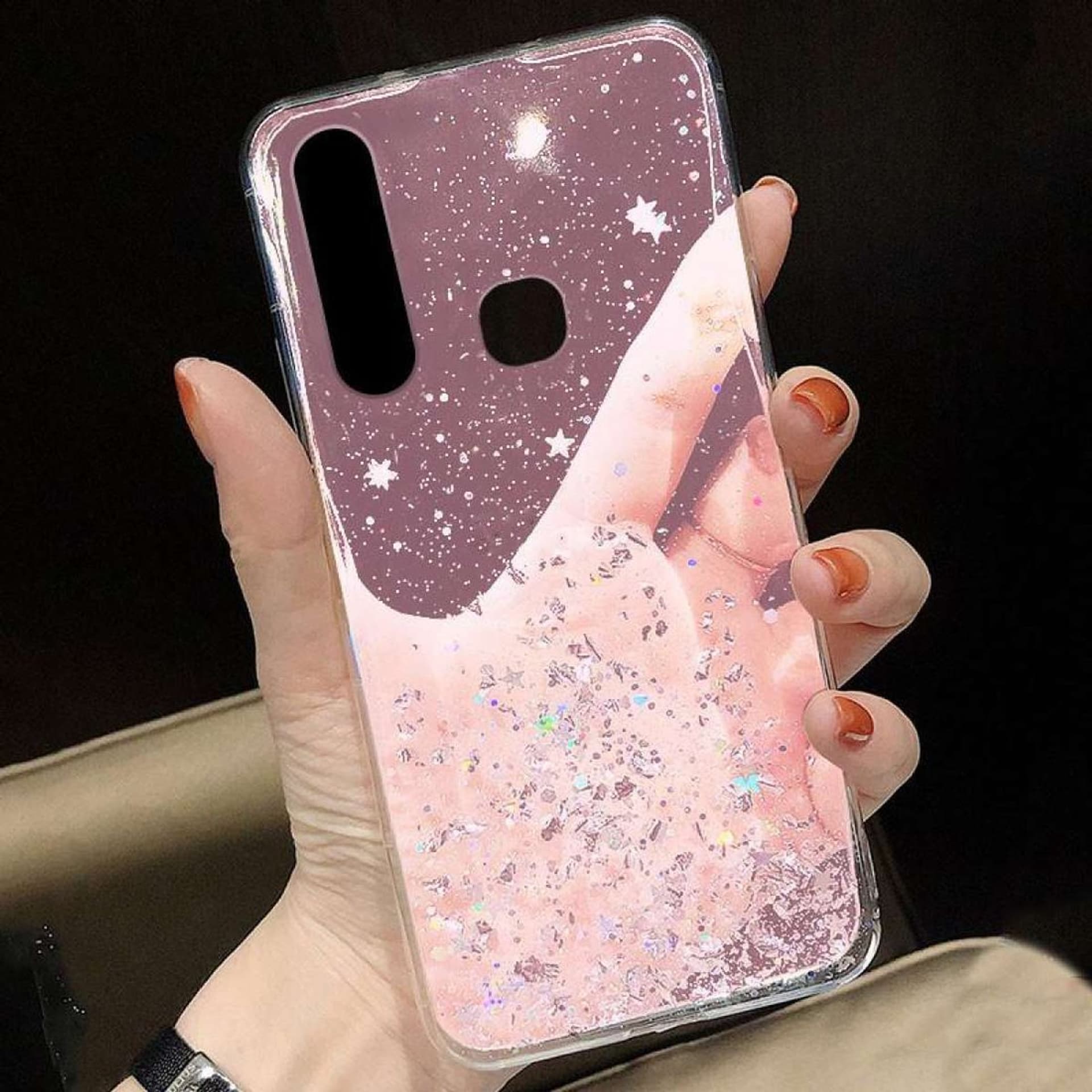 

Etui IPHONE 11 Brokat Cekiny Glue Glitter Case różowe