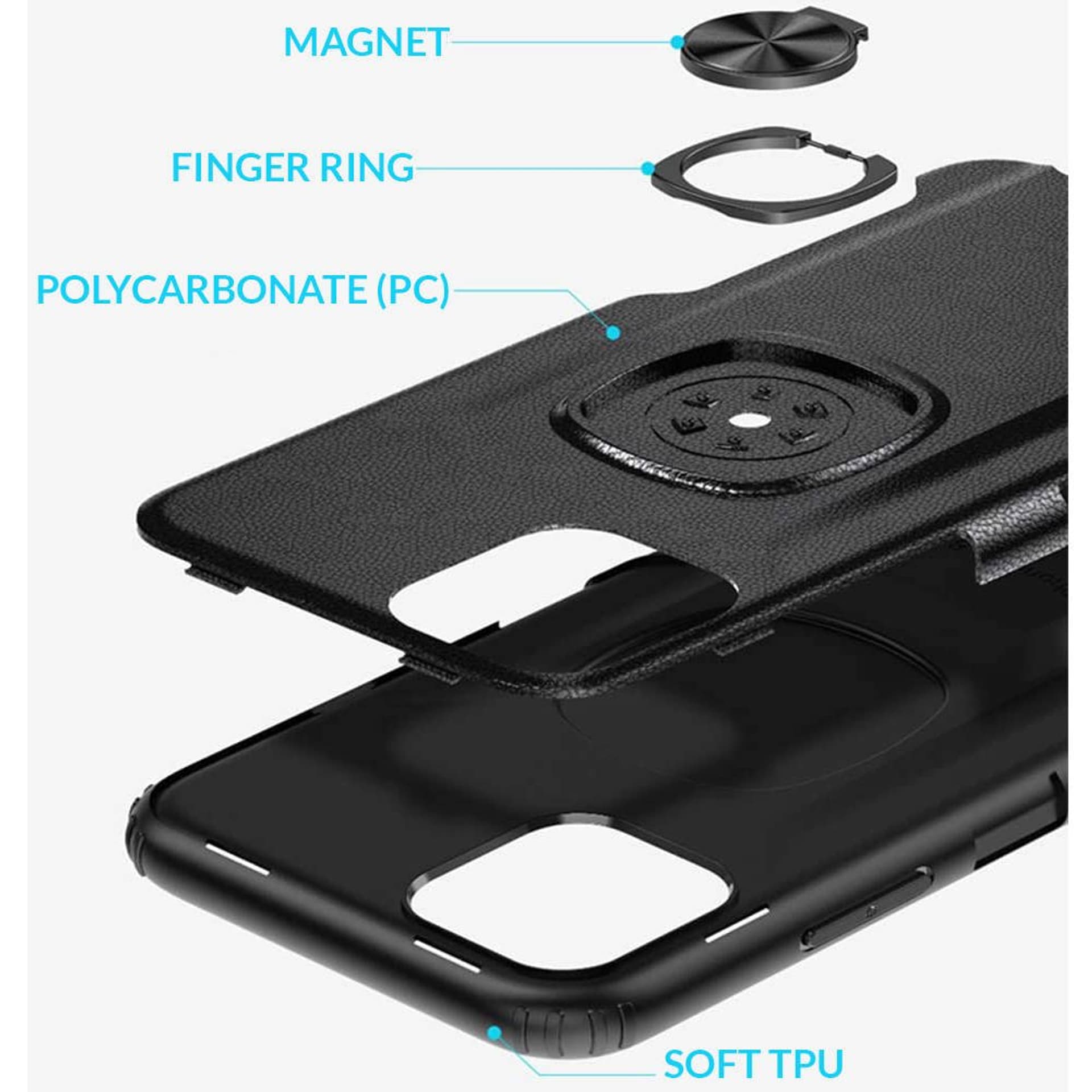 

Etui HUAWEI Y5P Pancerne Armor Ring czarne
