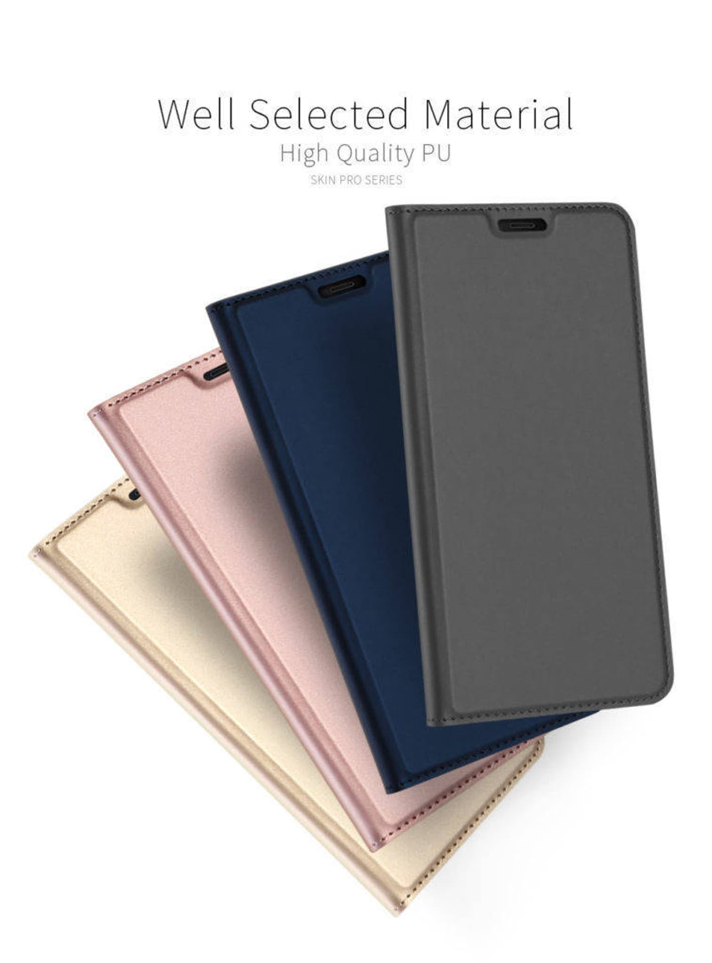 

Etui HUAWEI Y6P z klapką Dux Ducis skórzane Skin Leather granatowy
