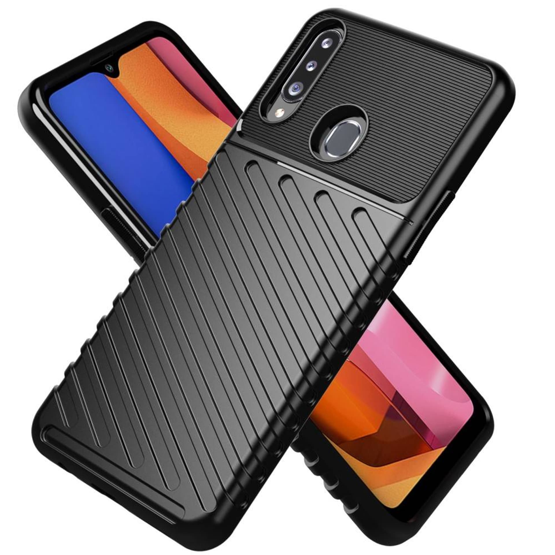 

Etui SAMSUNG GALAXY A20S Pancerne Thunder Case czarne