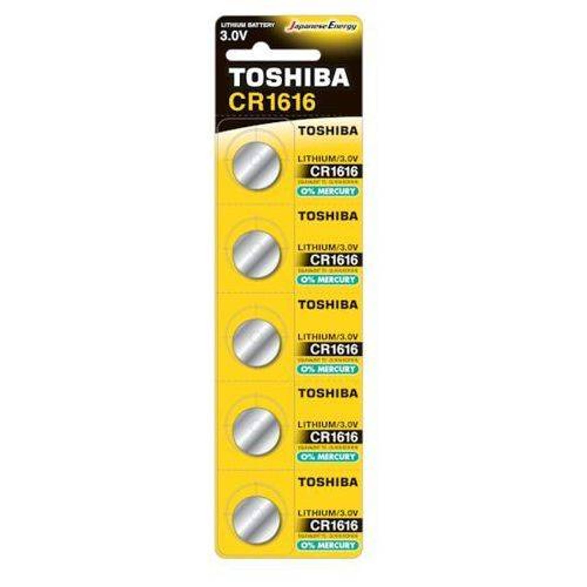 

Bateria TOSHIBA Litowa CR1616 3V 5 sztuk