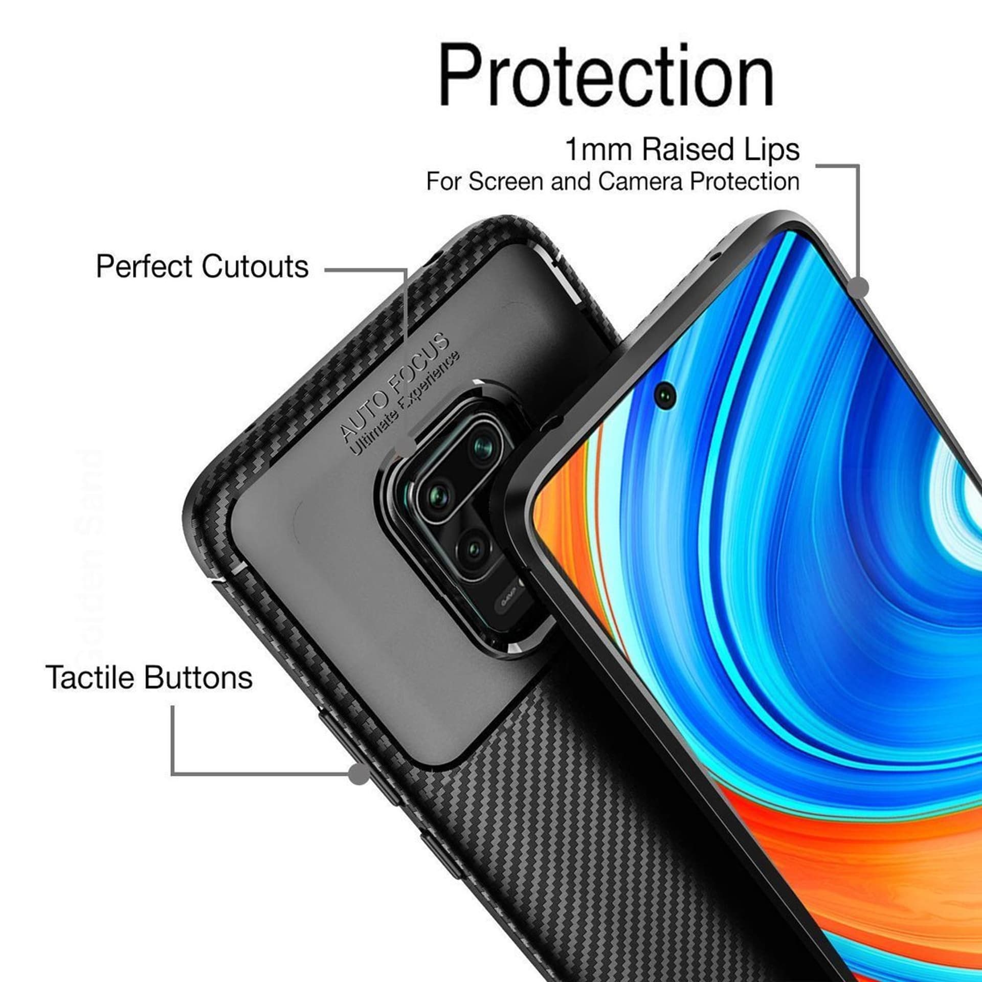 

Etui XIAOMI REDMI NOTE 9S Pancerne Shockproof Carbon Fiber czarne