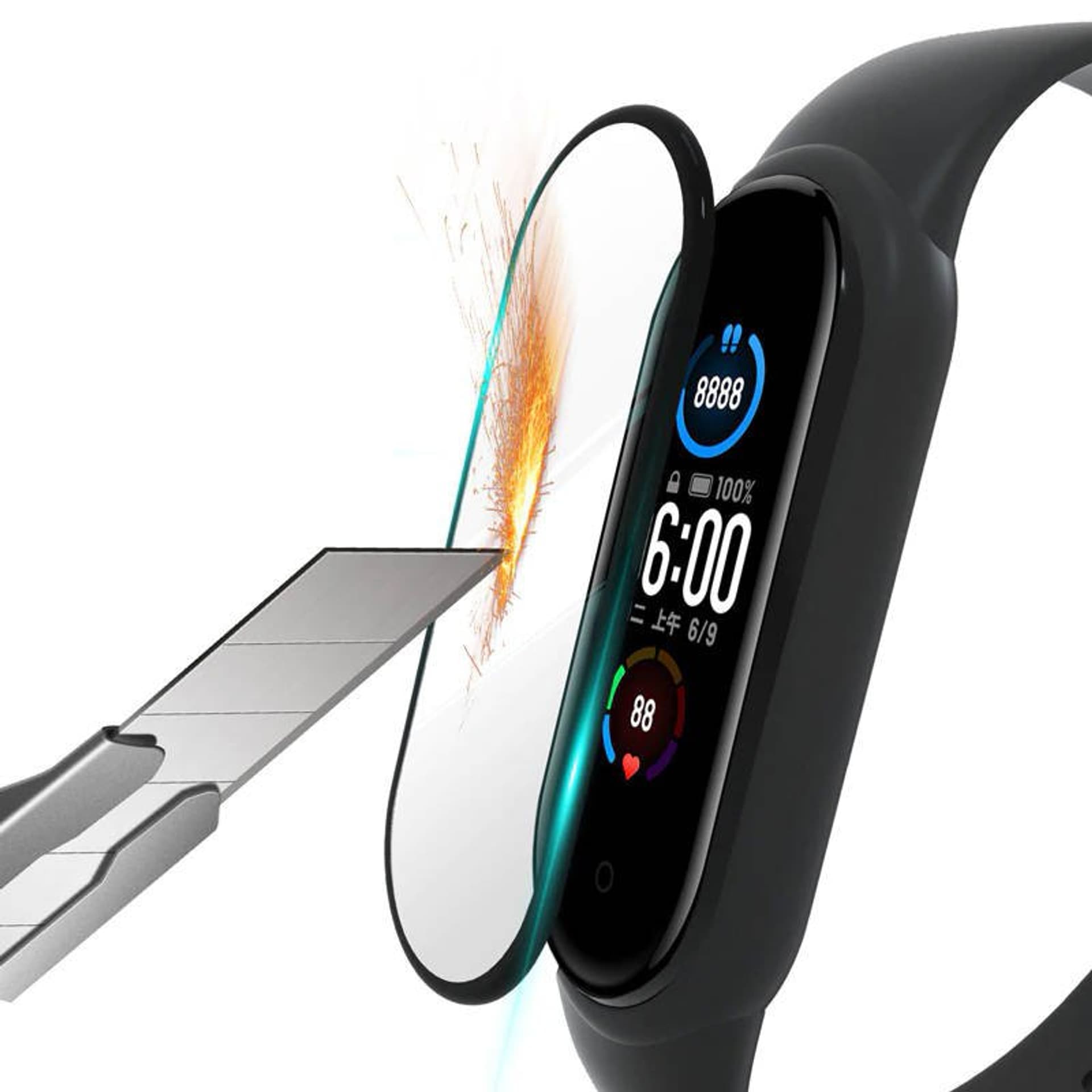 

Szkło hartowane 5D XIAOMI MI BAND 5 Full Glue czarne