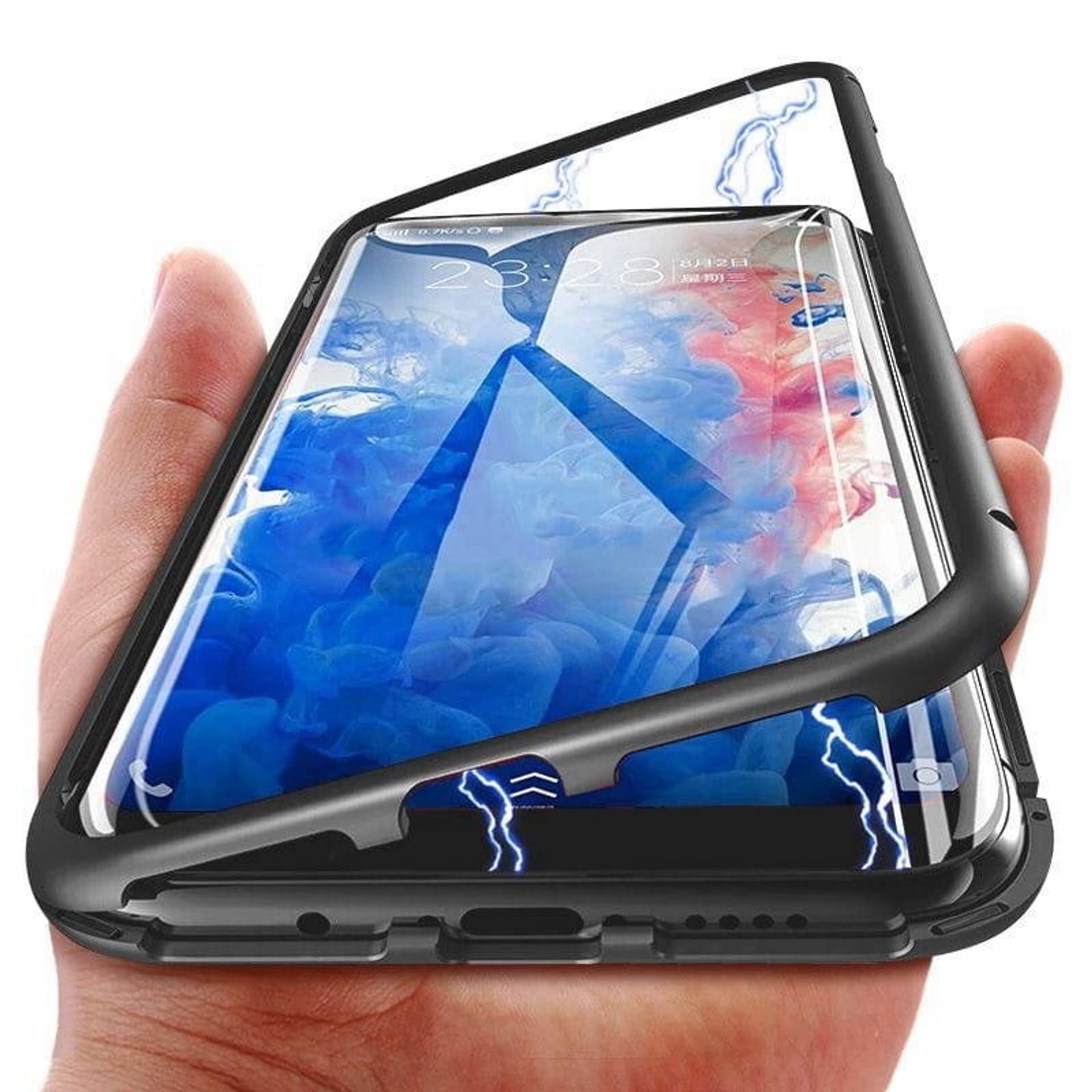 

Etui IPHONE 13 PRO MAX 3w1 Double Magnetic 360° Aluminium i Szkło czarne