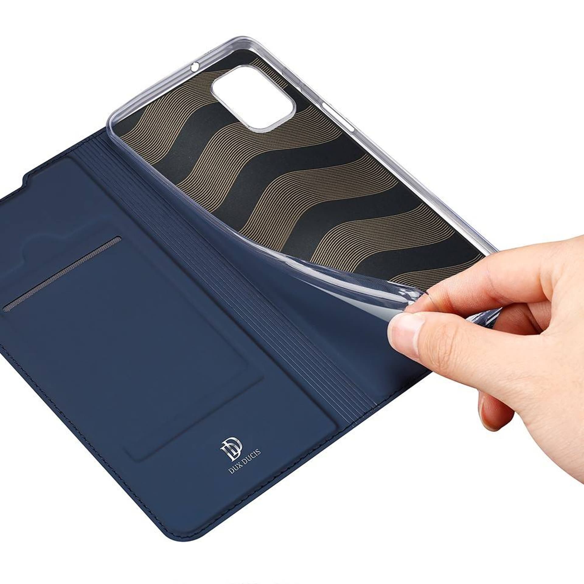 

Etui SAMSUNG GALAXY M31S z klapką Dux Ducis skórzane Skin Leather granatowe