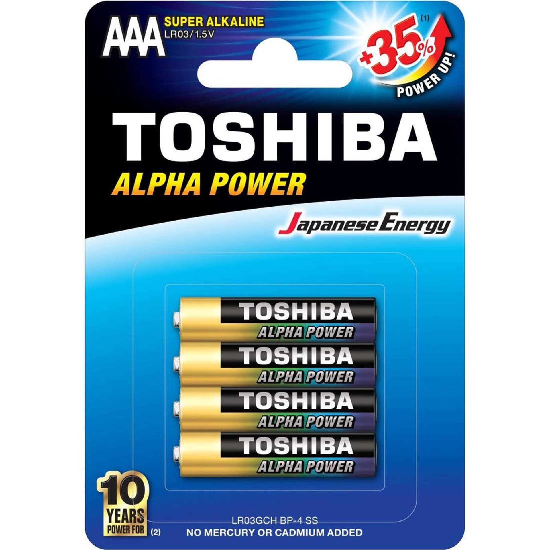 

Bateria AAA TOSHIBA Alpha Power 4szt 1.5V Alkaliczna LR03/4/48 BL