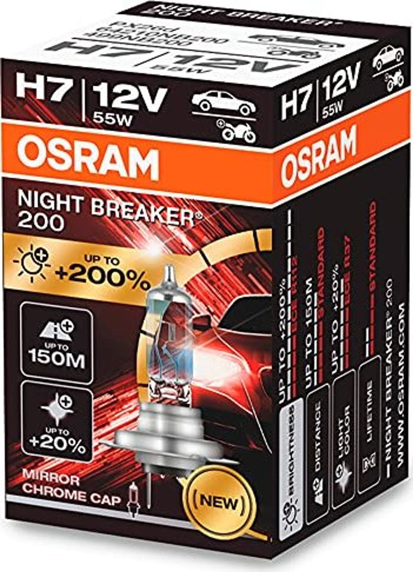 

Żarówka halogenowa osram h7 12v 55w px26d night breaker 200 /1 szt./