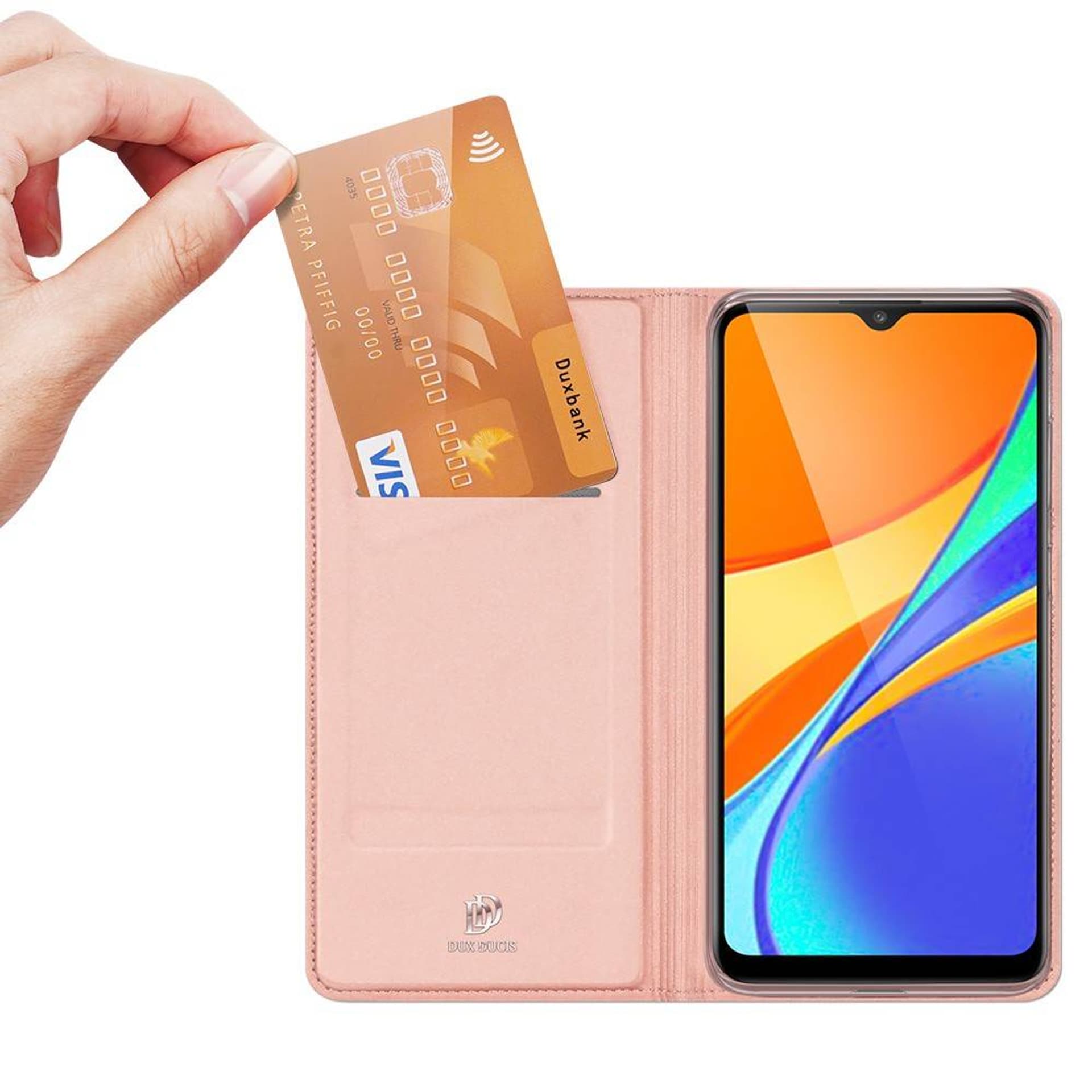 

Etui XIAOMI REDMI 9C z klapką Dux Ducis skórzane Skin Leather jasny róż