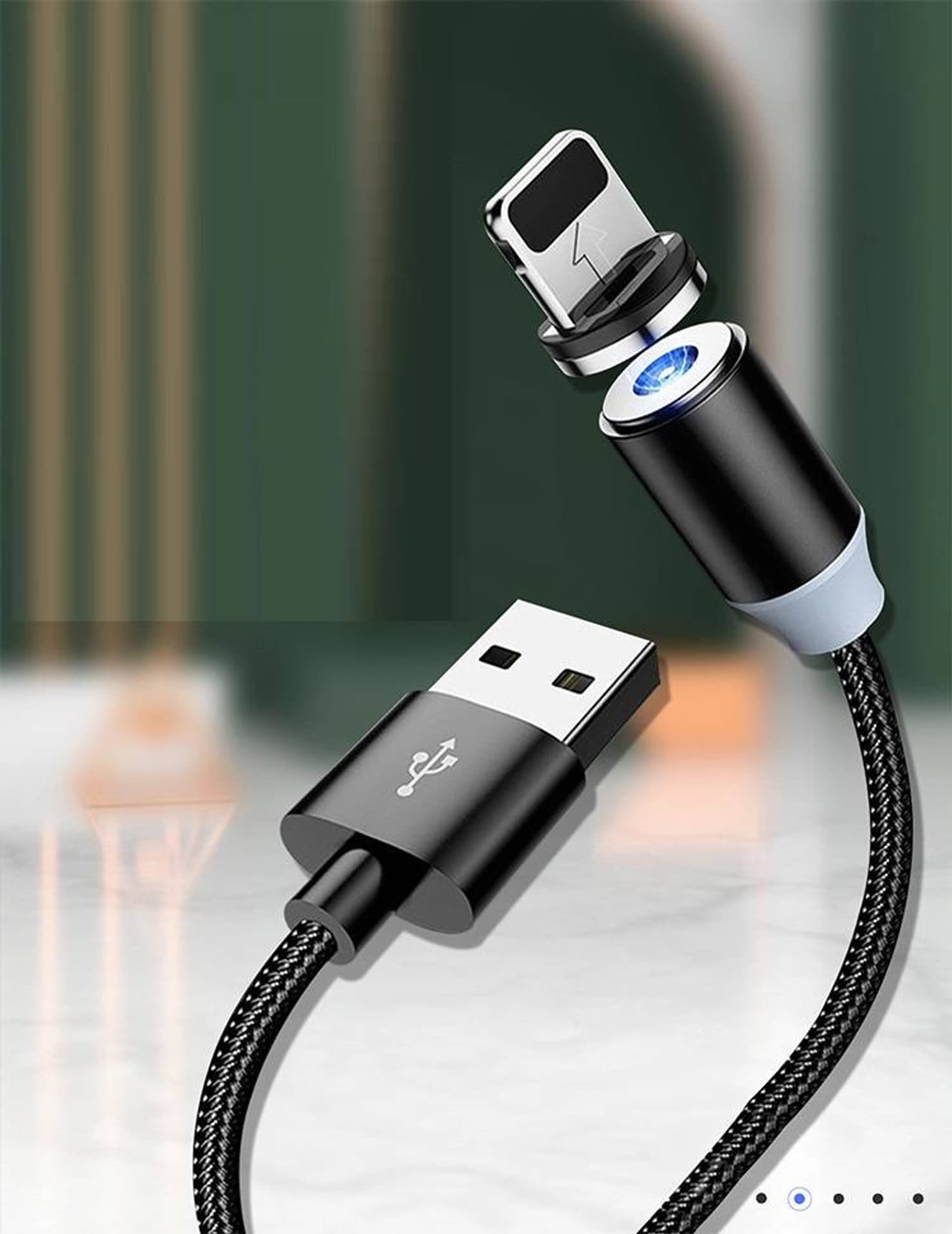

Kabel magnetyczny 3w1 (USB Typ C + Lightning + Micro USB) 3A 1m KAKU Magnetic Charging Cable (KSC-320) czarny, Ksc-320) czarn