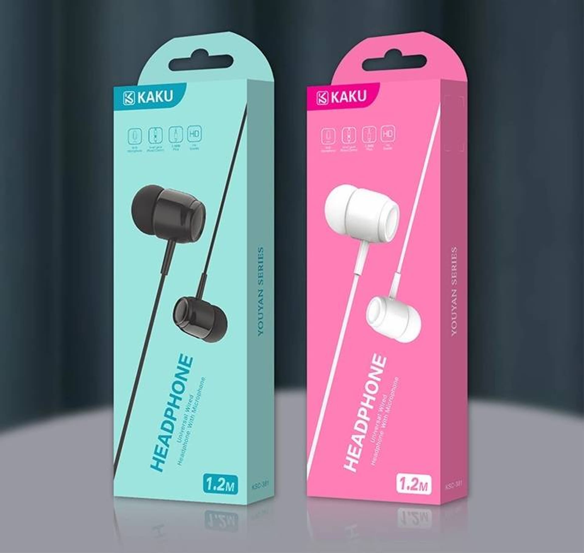 

Słuchawki dokanałowe (minijack 3.5mm) Uniwersalne z Mikrofonem KAKU In-ear Earphones with Mic (KSC-381) czarne, Ksc-381) czarn