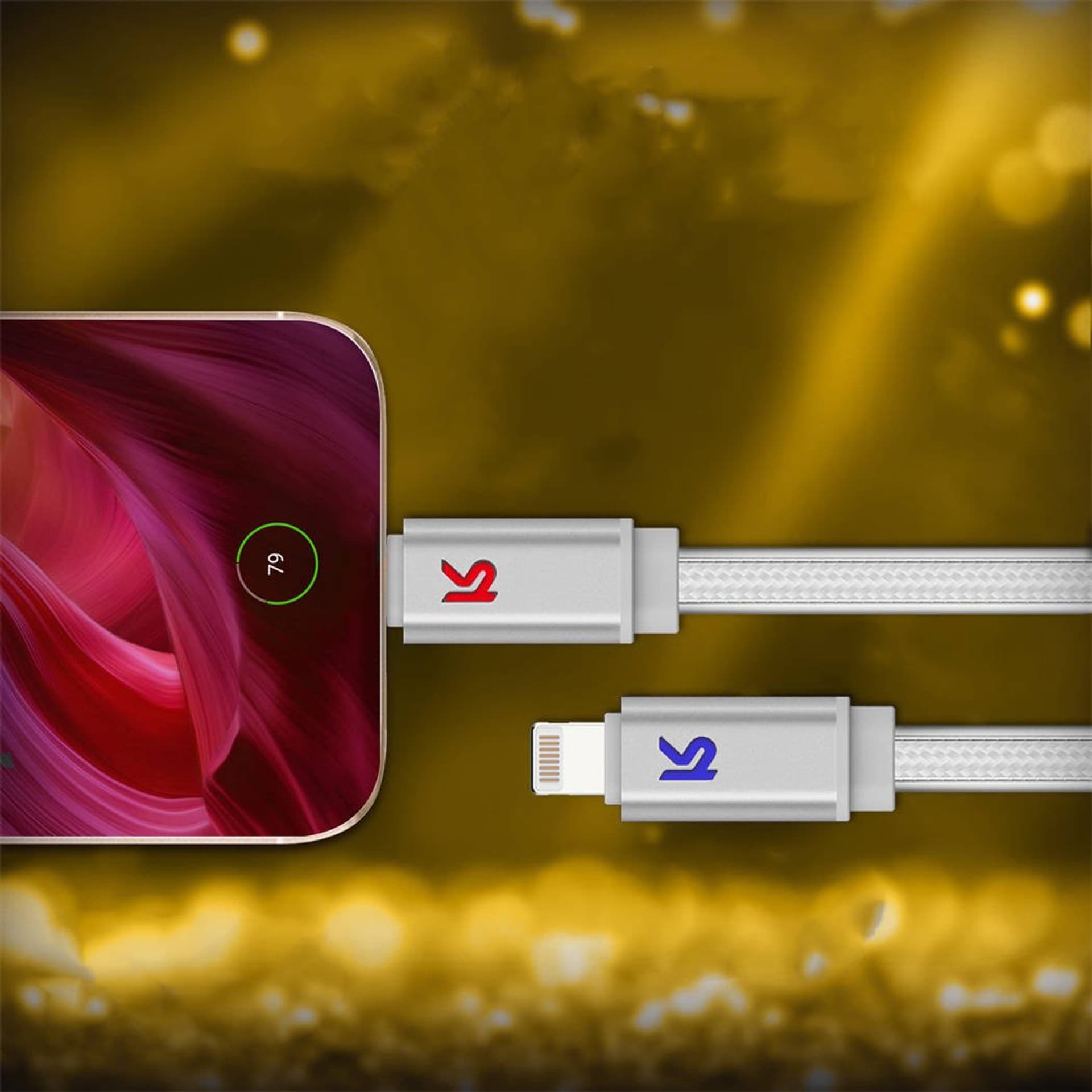 

Kabel iPhone Lightning 2.8A 2m Szybkie ładowanie KAKU (KSC-090) szary, Ksc-090) szar