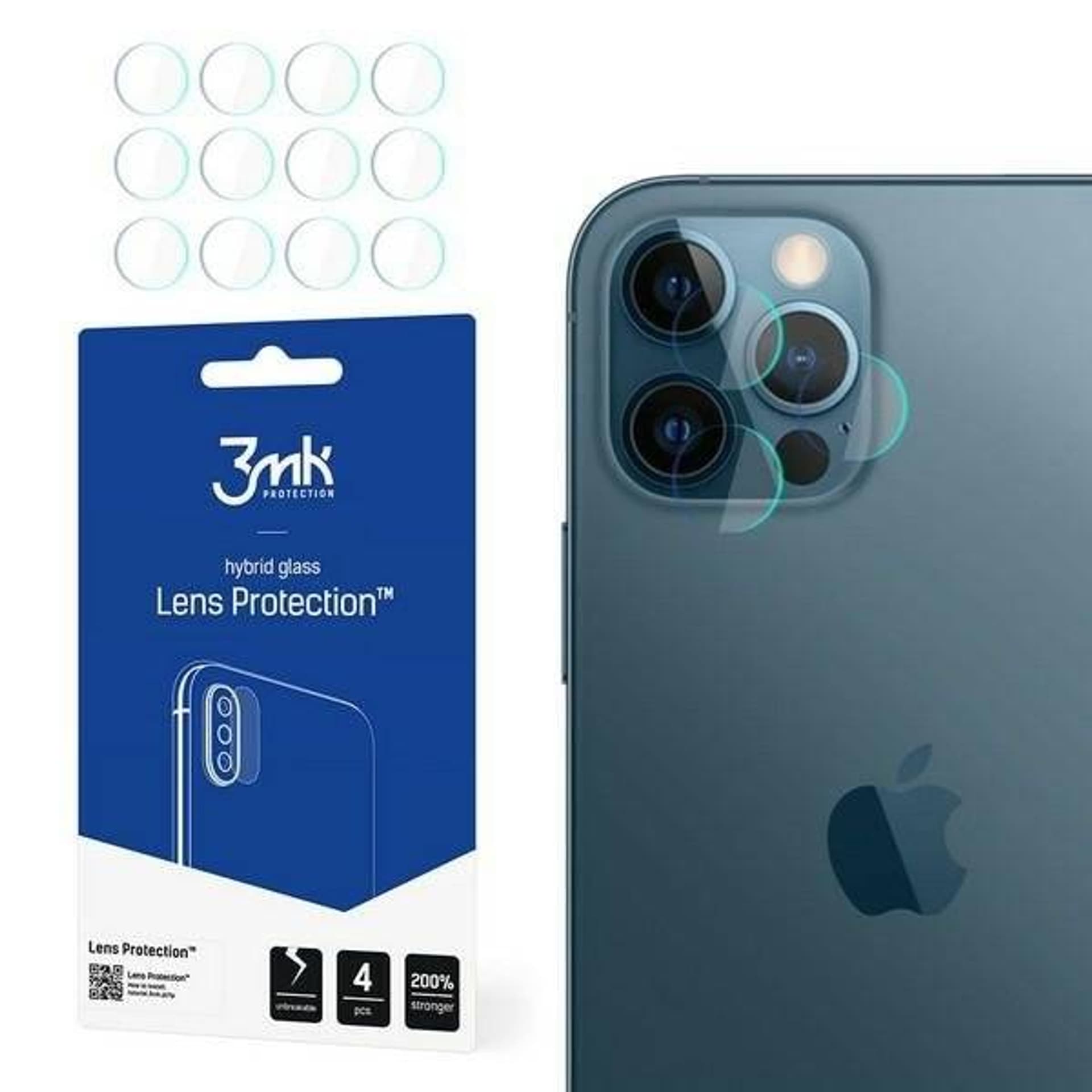 

3MK Lens Protect iPhone 12 Pro Ochrona na obiektyw aparatu 4szt