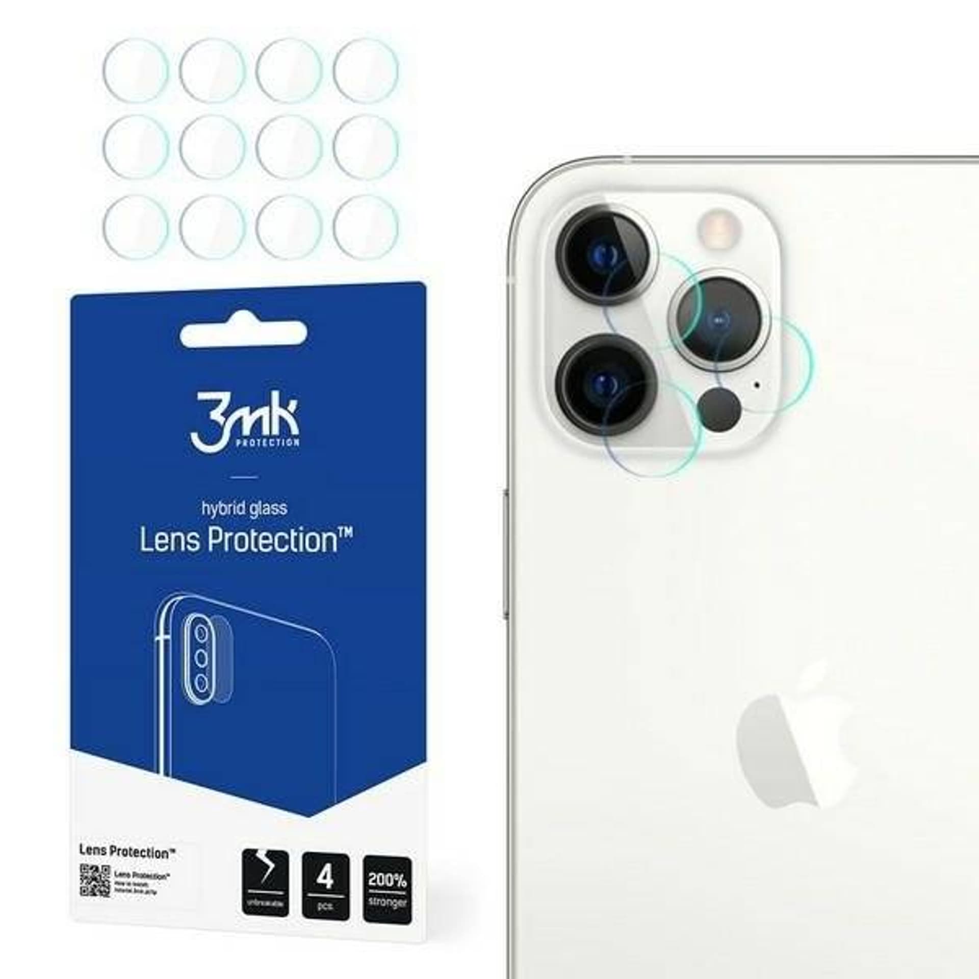 

3MK Lens Protect iPhone 12 Pro Max Ochrona na obiektyw aparatu 4szt