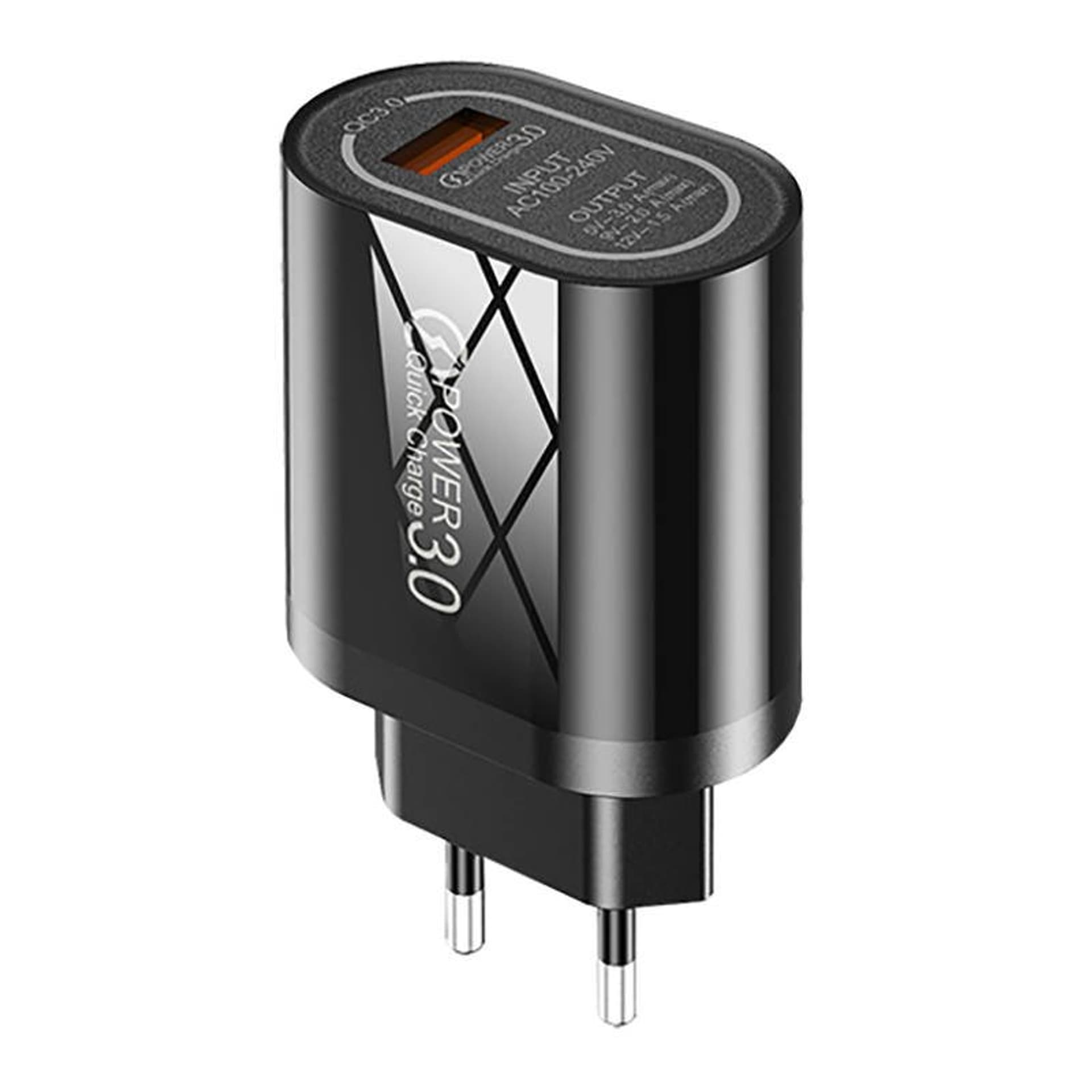 

Ładowarka Sieciowa 1xUSB QC 3.0 (BK377) czarna, Bk377) czarn