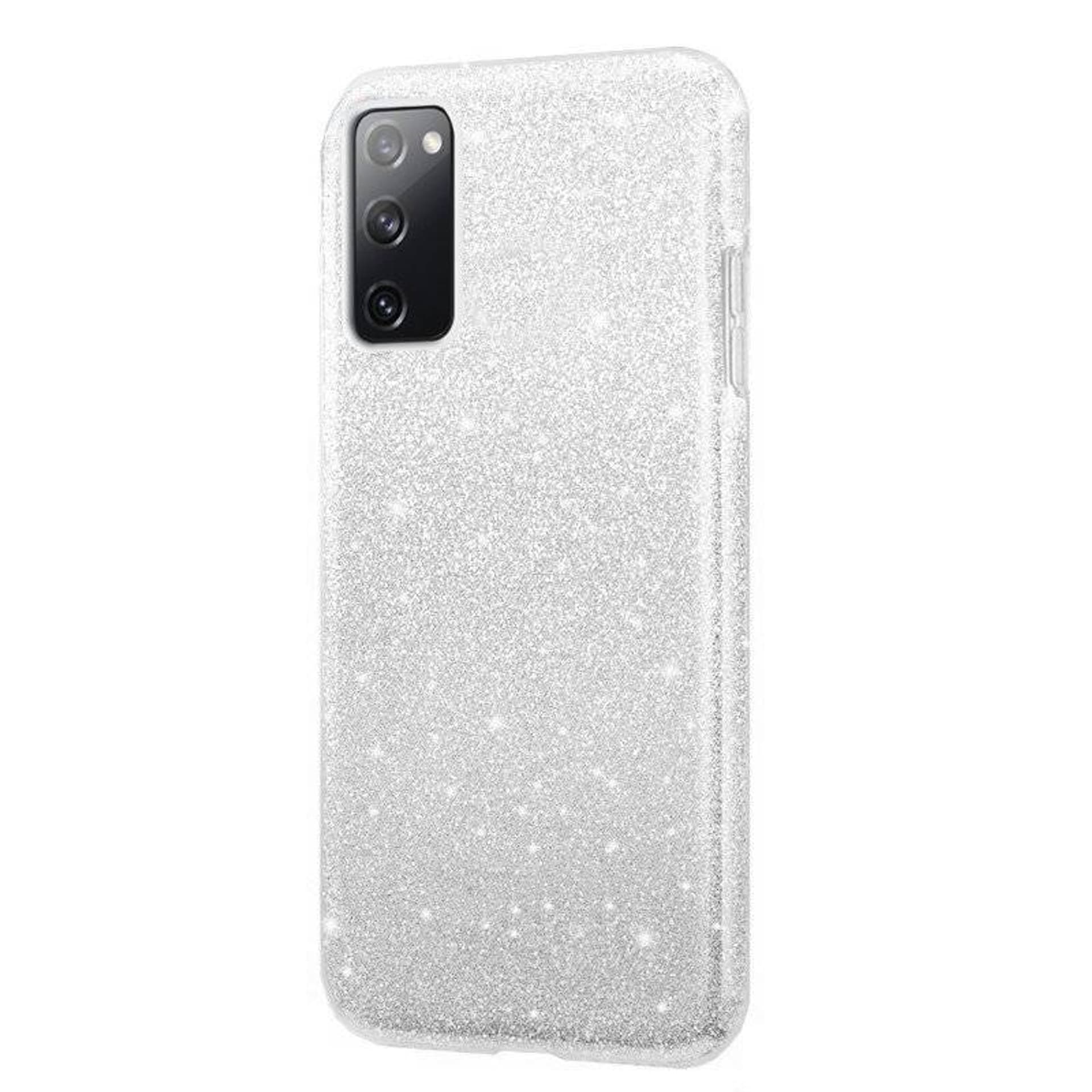 

Etui SAMSUNG GALAXY S20 FE / S20 LITE Brokat Glitter srebrne