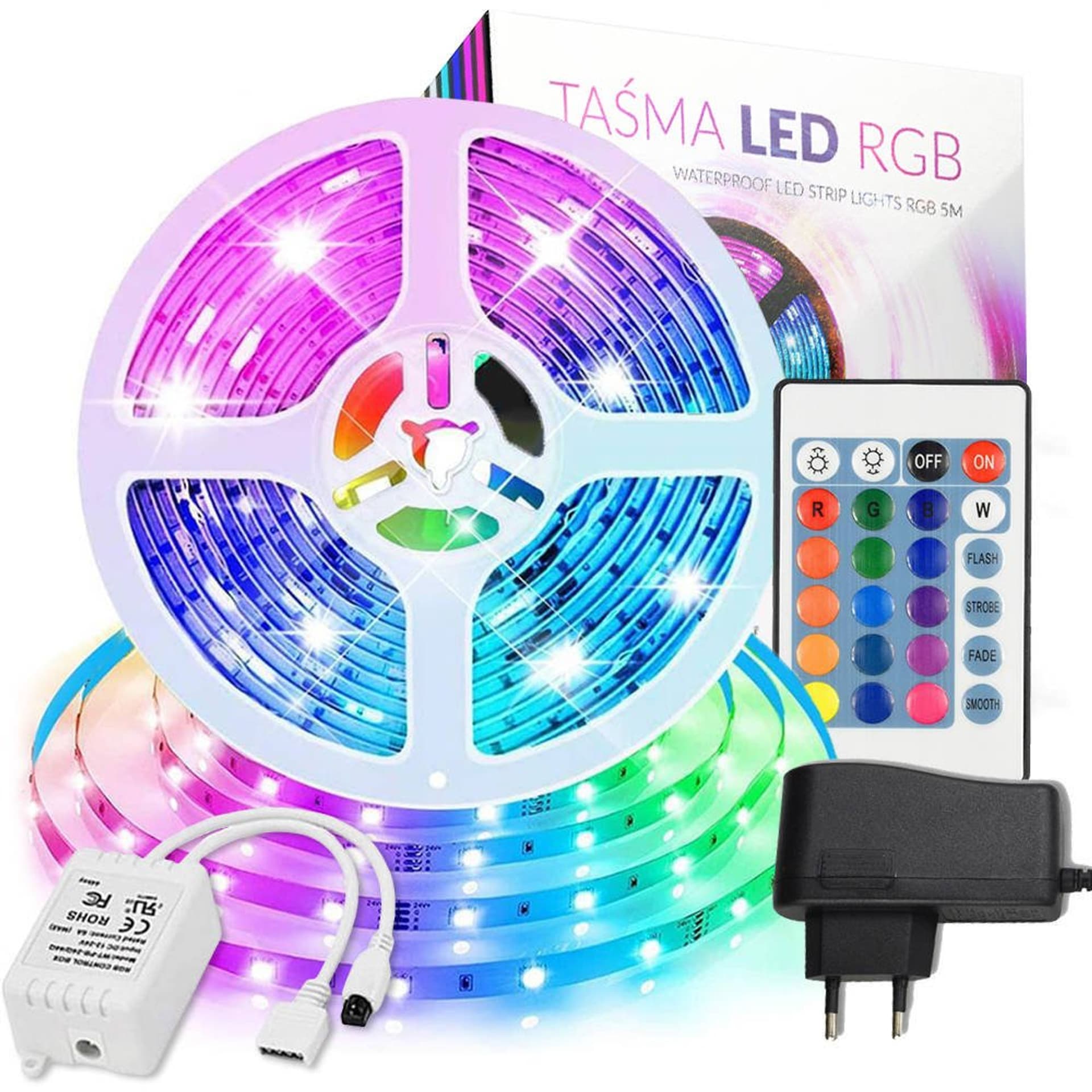 

Nexeri Taśma LED Światła RGB Wodoodporna 5m wielokolorowa