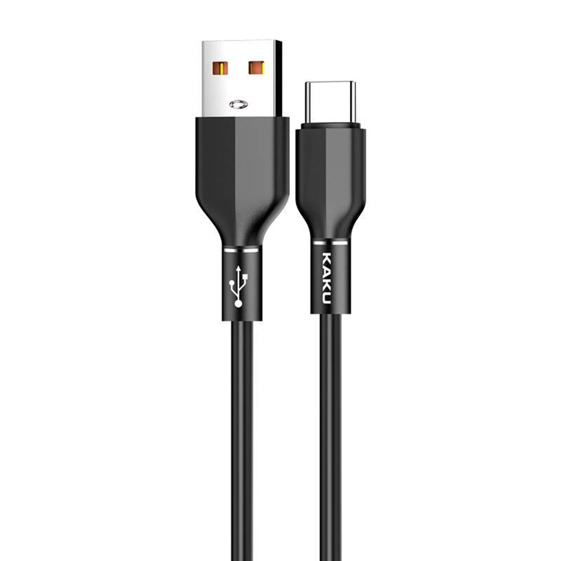 

Kabel 3,2A 1,2m USB Typ C Szybkie Ładowanie i Przesył Danych Stop Aluminium KAKU Aluminium Alloy Fast Charging Data Cable USB-C (KSC-452) czarny, Ksc-452) czarn