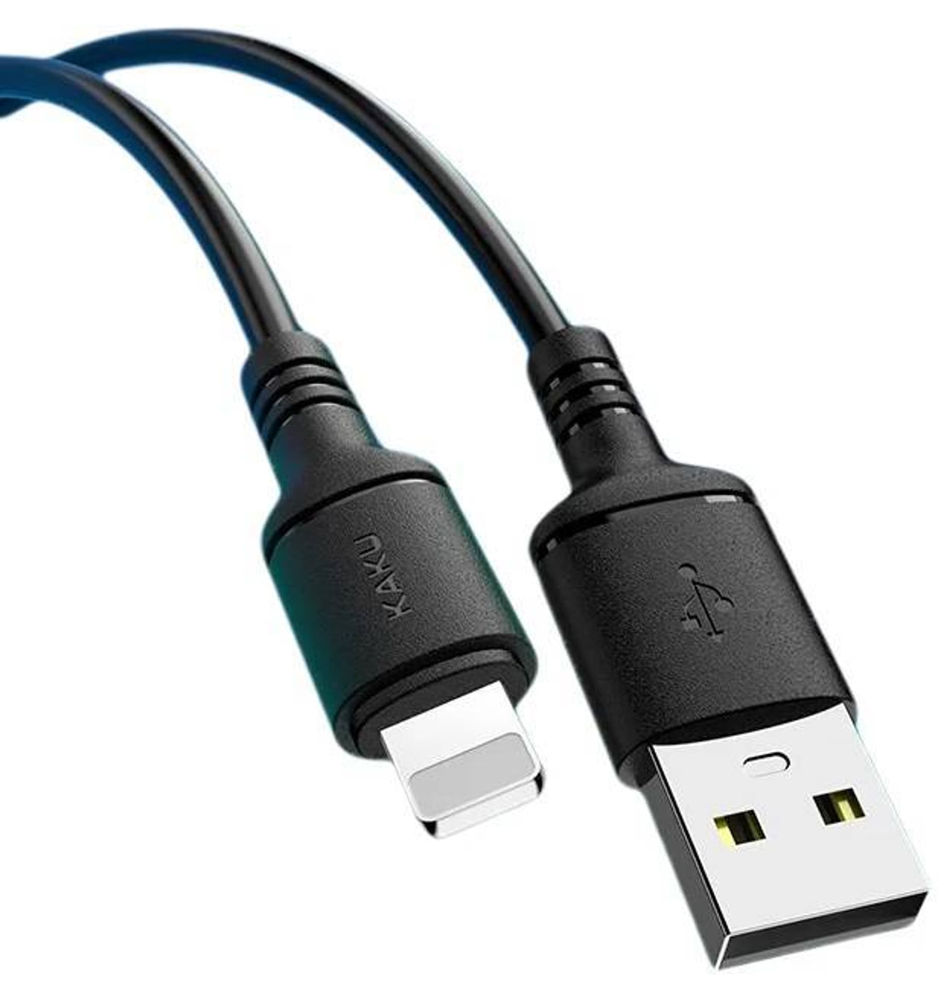 

Kabel 2,8A 1m iPhone Lightning Ładowanie i Przesył Danych KAKU Skin Feel Charging Data Cable Lightning 8-pin (KSC-419) czarny, Ksc-419) czarn