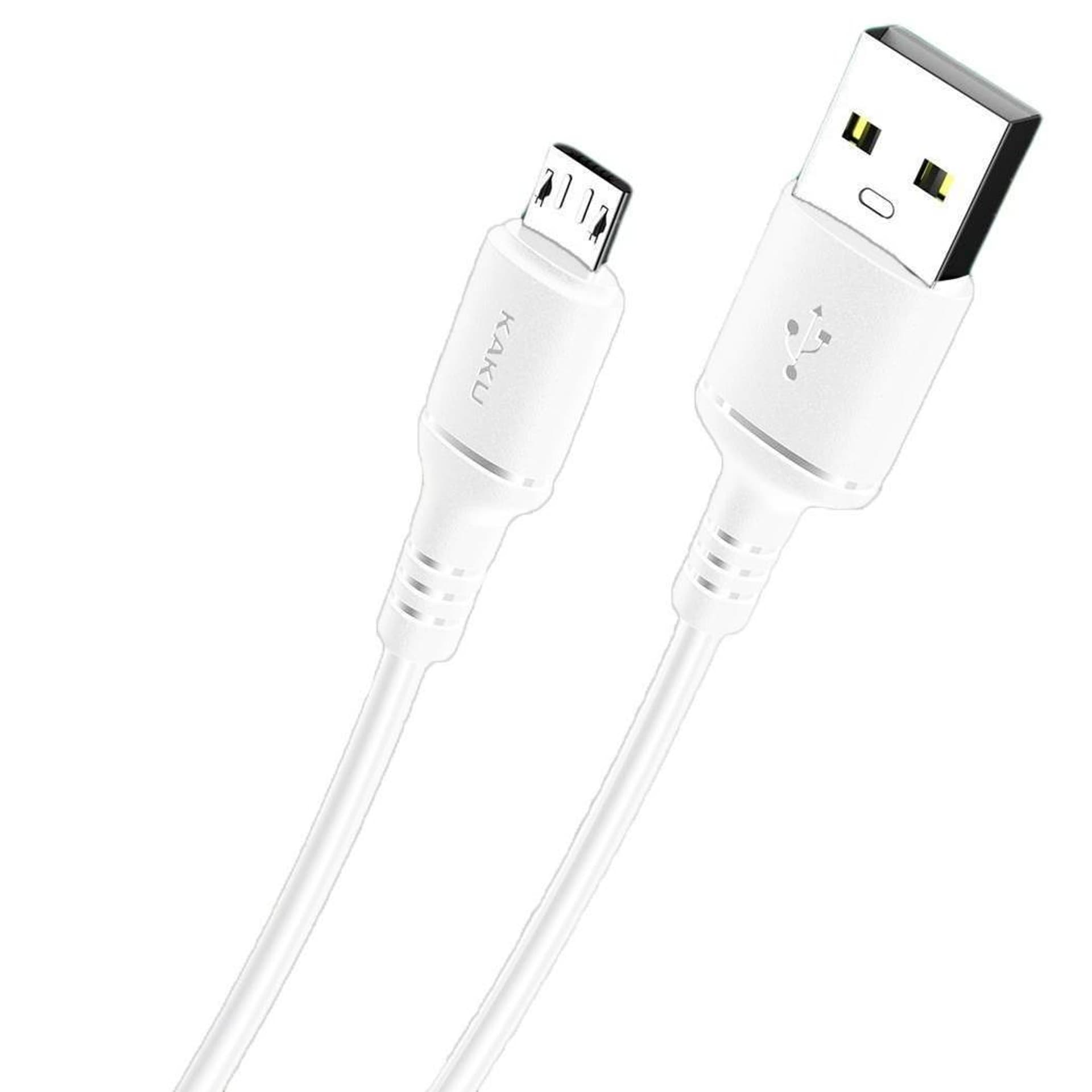

Kabel 2,8A 1m Micro USB Ładowanie i Przesył Danych KAKU Skin Feel Charging Data Cable MicroUSB (KSC-419) biały, Ksc-419) biał