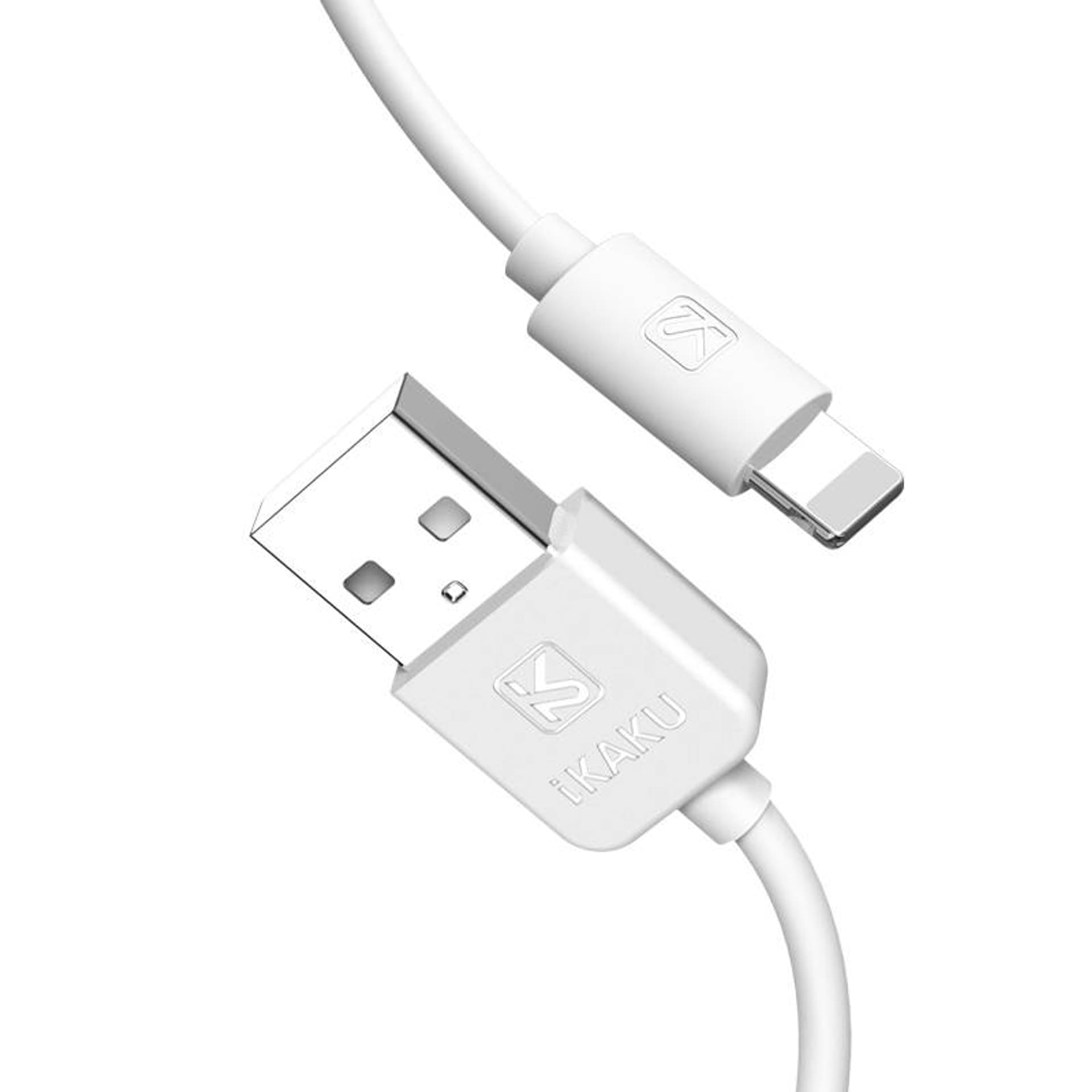 

Kabel 2,4A 1m iPhone Lightning Ładowanie i Przesył Danych KAKU Charging Data Cable Lightning 8-pin (KSC-285) white, Ksc-285) whit