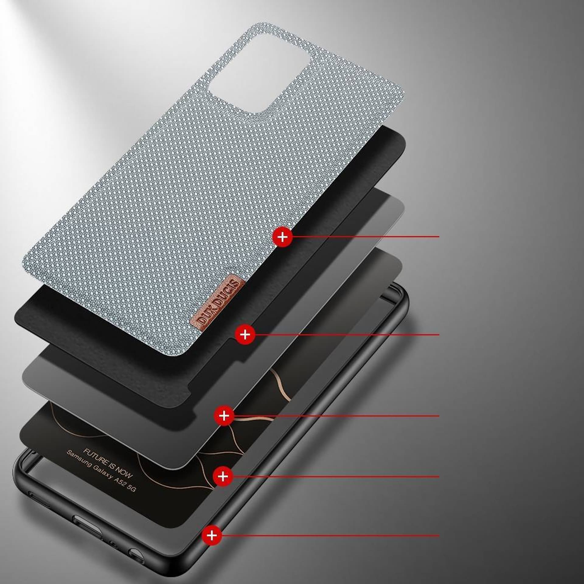 

Etui SAMSUNG GALAXY A72 5G Dux Ducis Fino Nylonowe niebieskie