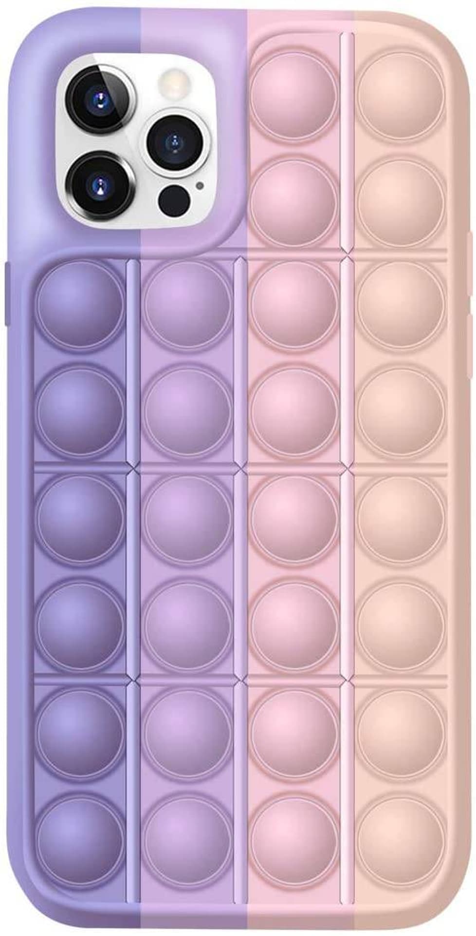 

Etui IPHONE 11 PRO MAX Bąbelkowe Elastyczne Push Bubble Case fioletowo-różowe