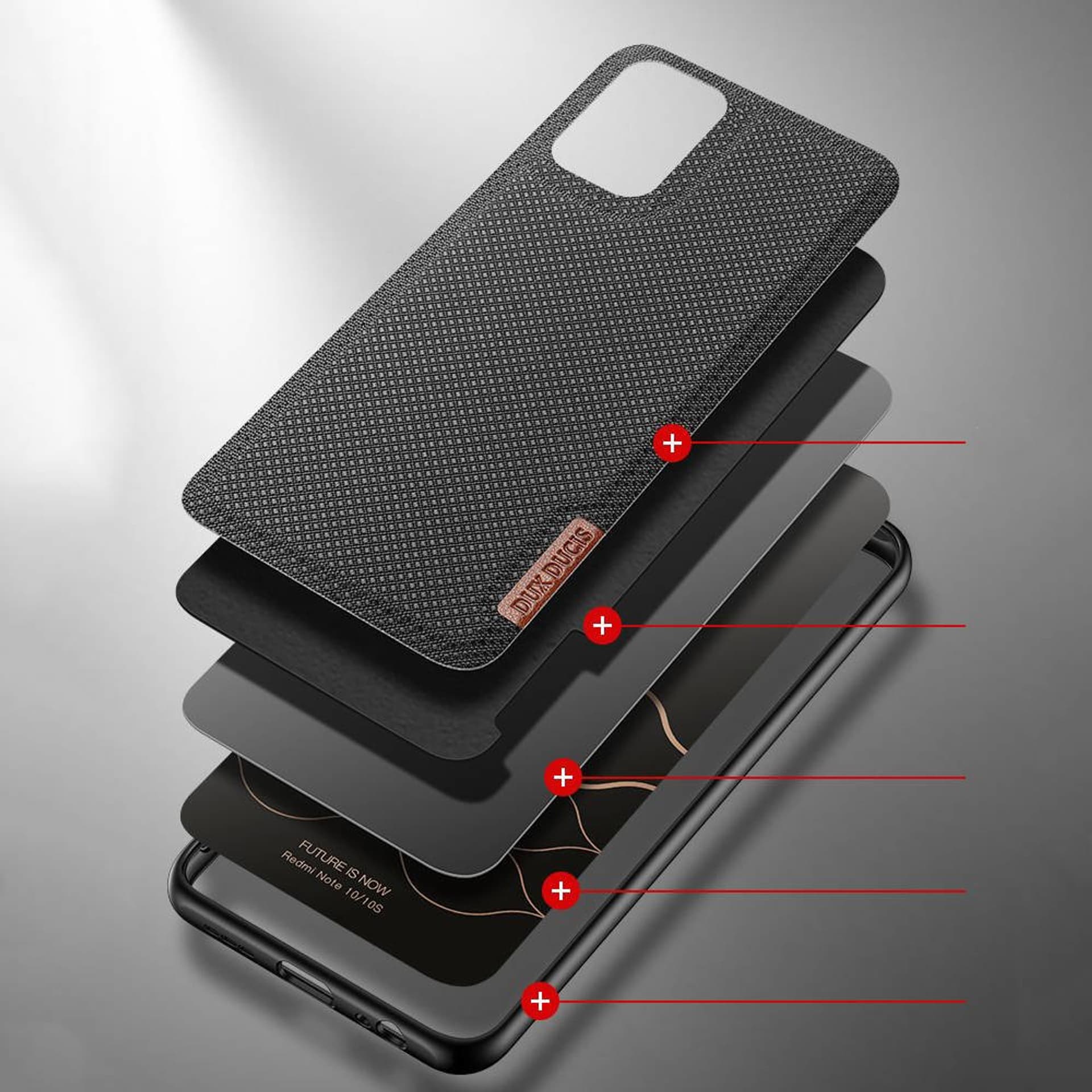 

Etui XIAOMI REDMI NOTE 10 Dux Ducis Fino Nylonowe czarne
