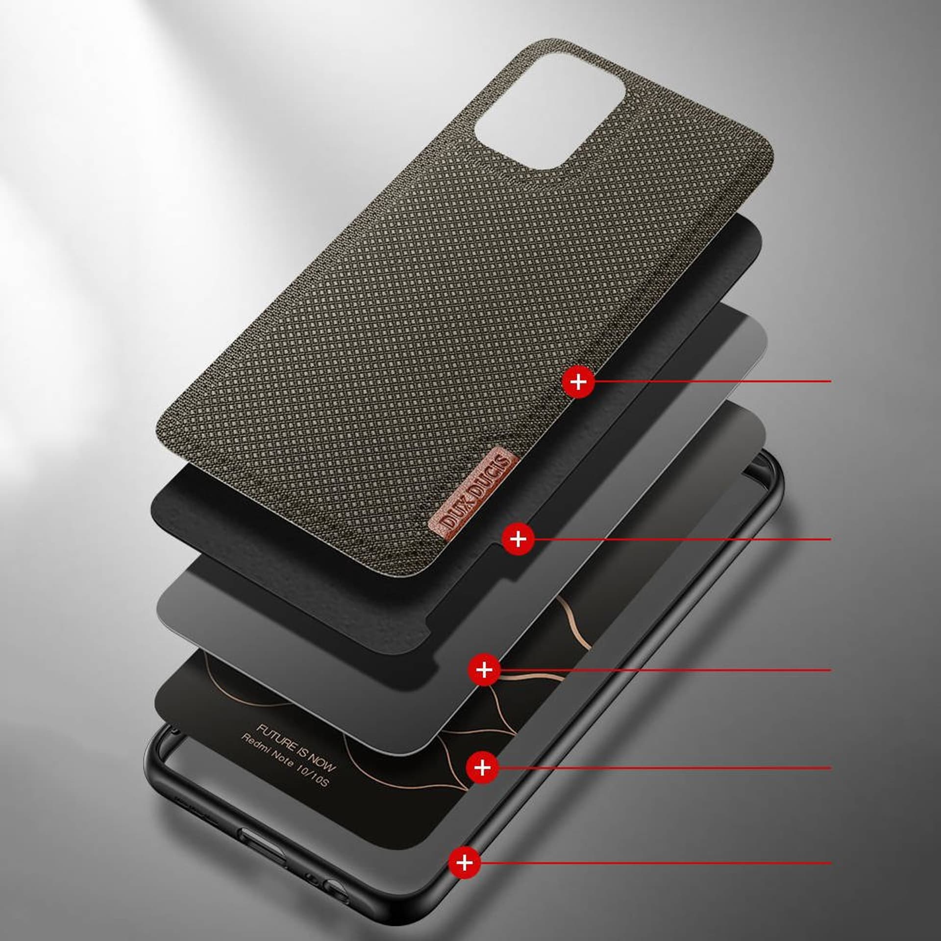 

Etui XIAOMI REDMI NOTE 10 Dux Ducis Fino Nylonowe zielone