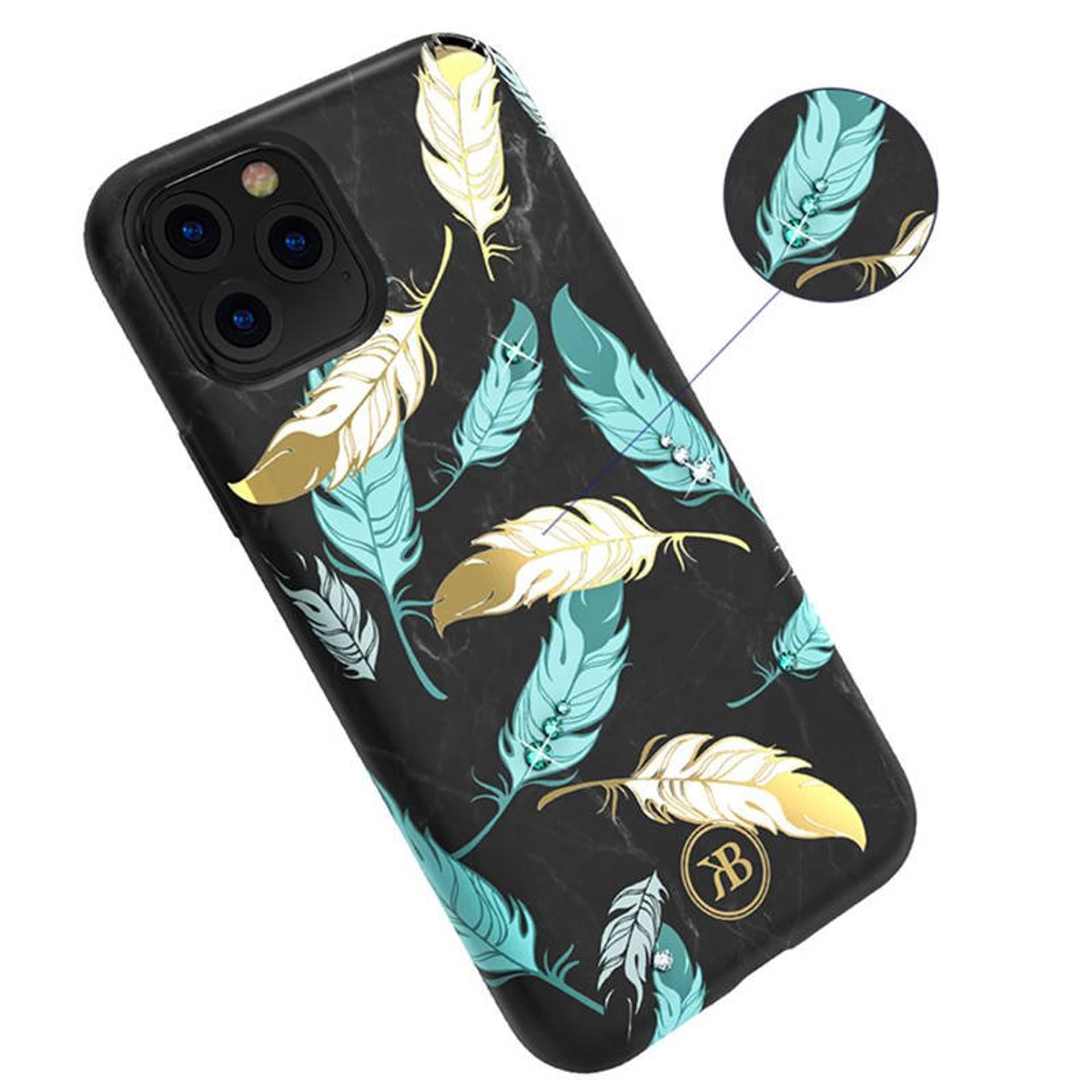 

Etui IPHONE 11 PRO Kingxbar Forest Series Gold Feather