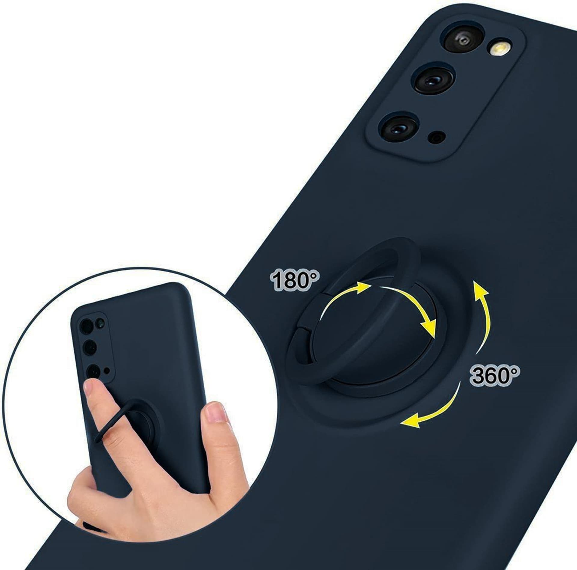 

Etui XIAOMI REDMI NOTE 10 Silikonowe Ring Pierścień Magnetyczny Silicone Ring granatowe