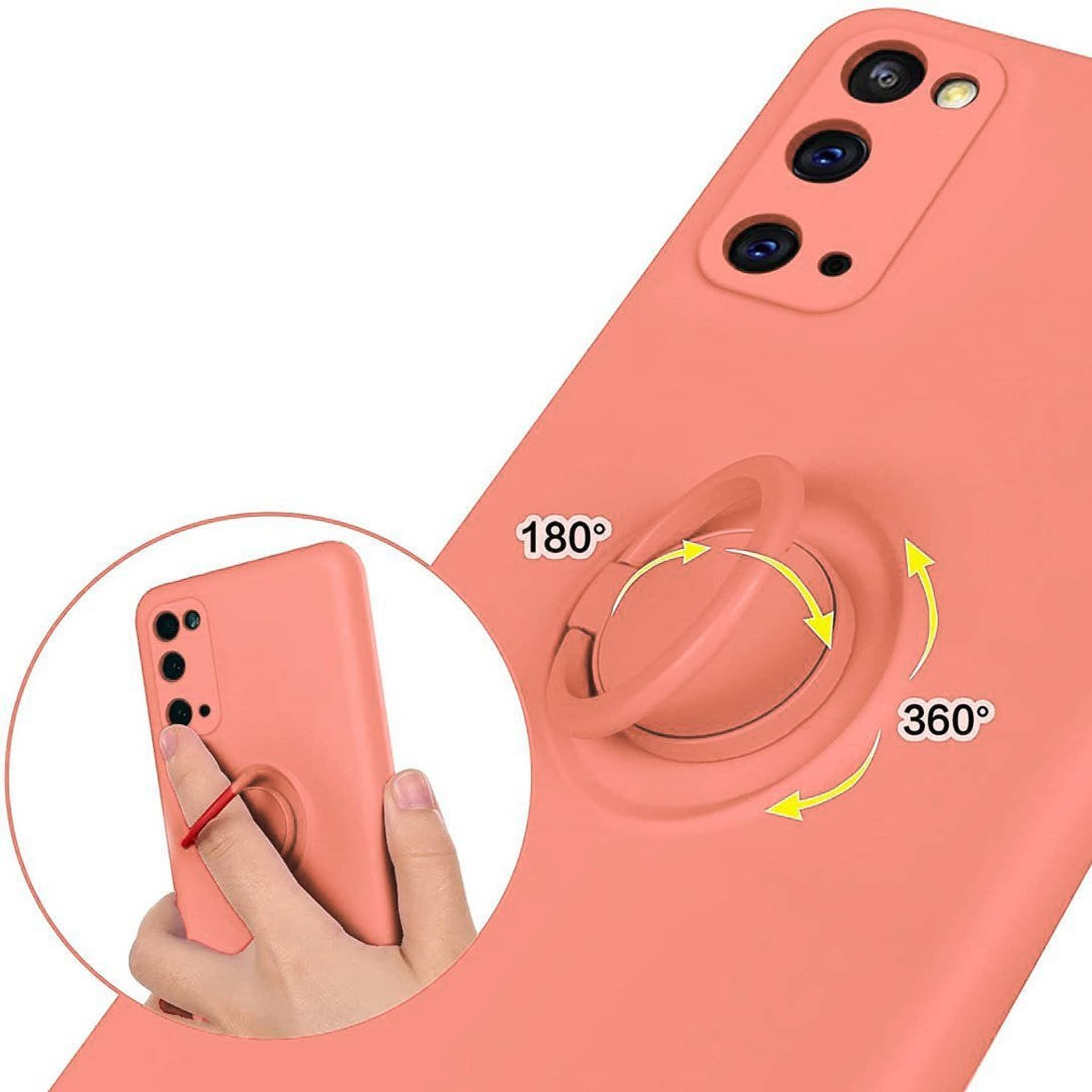 

Etui XIAOMI REDMI NOTE 10 Silikonowe Ring Pierścień Magnetyczny Silicone Ring różowe