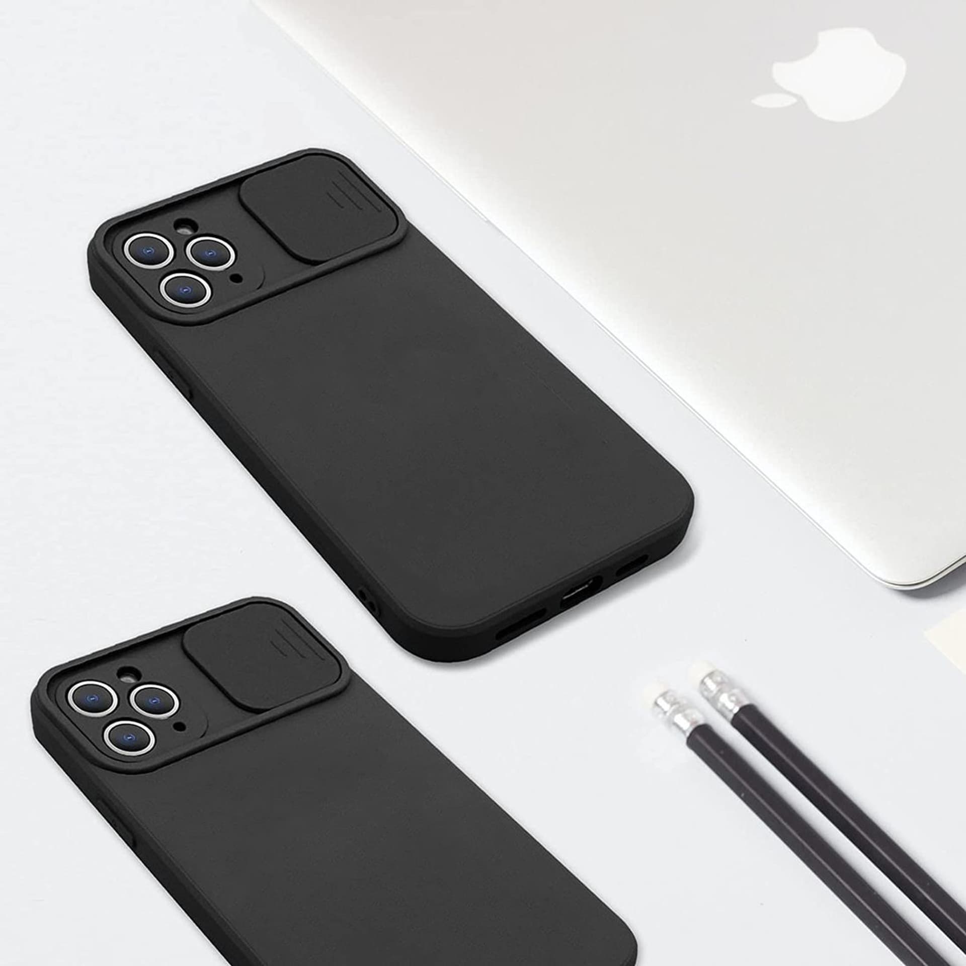 

Etui IPHONE SE 2022 / SE 2020 / 7 / 8 Silikonowe z Osłoną na Aparat Nexeri Silicone Lens czarne