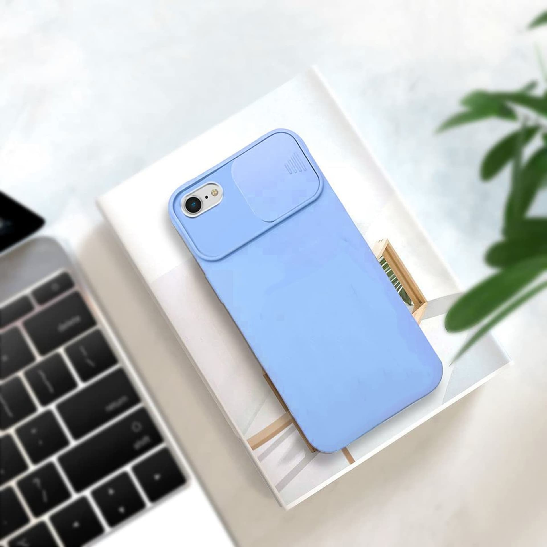 

Etui XIAOMI REDMI NOTE 9 Silikonowe z Osłoną na Aparat Nexeri Silicone Lens jasny niebieski