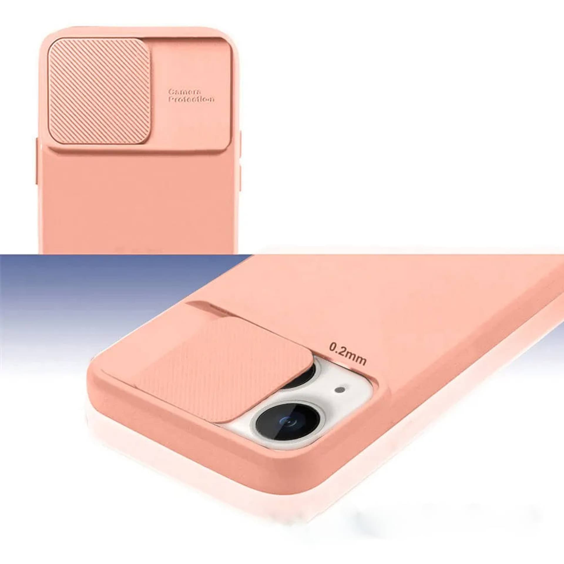 

Etui IPHONE 11 Silikonowe z Osłoną na Aparat Nexeri Silicone Lens brzoskwiniowe