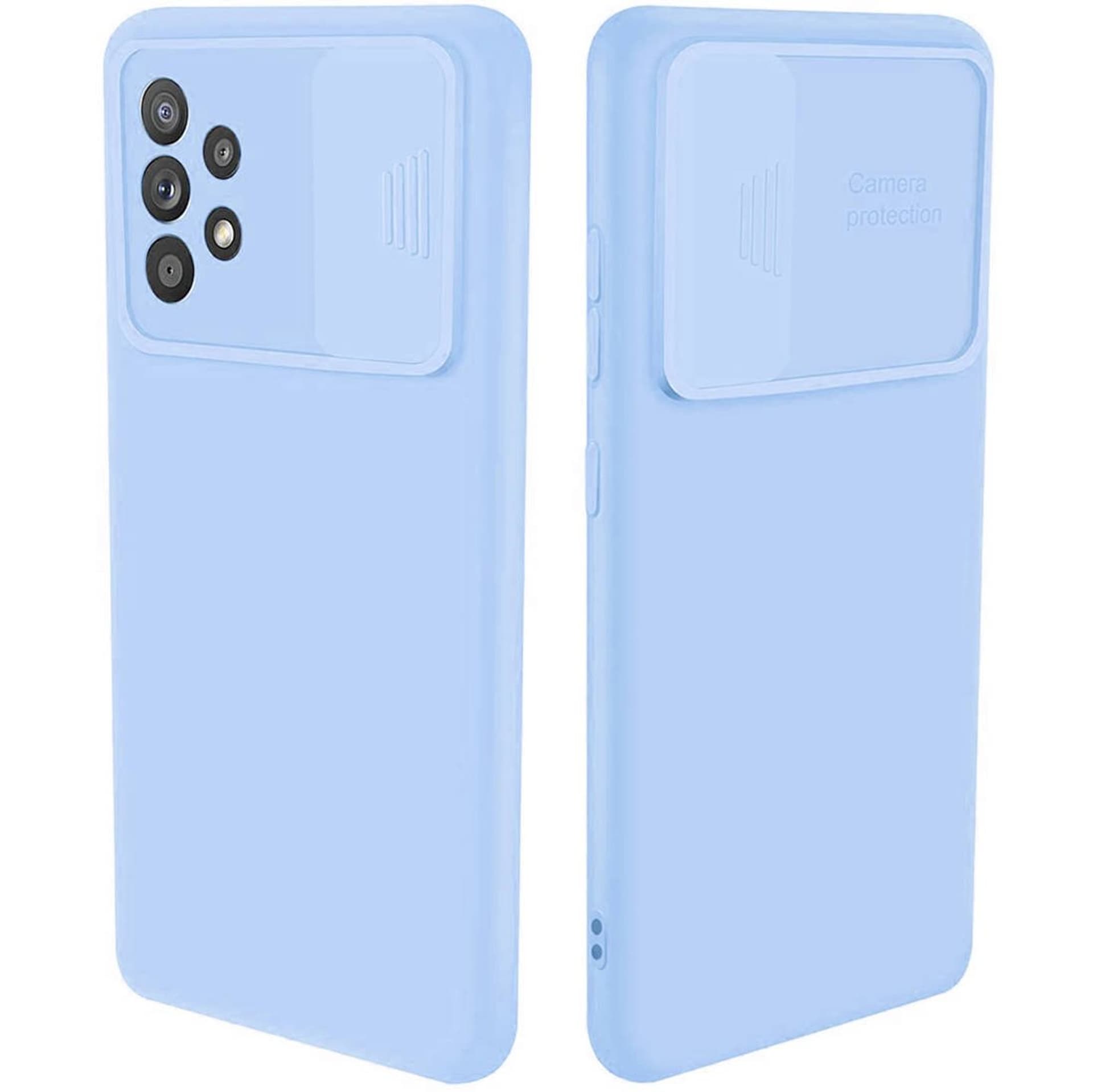 

Etui SAMSUNG GALAXY A52 / A52s Silikonowe z Osłoną na Aparat Nexeri Silicone Lens jasny niebieski