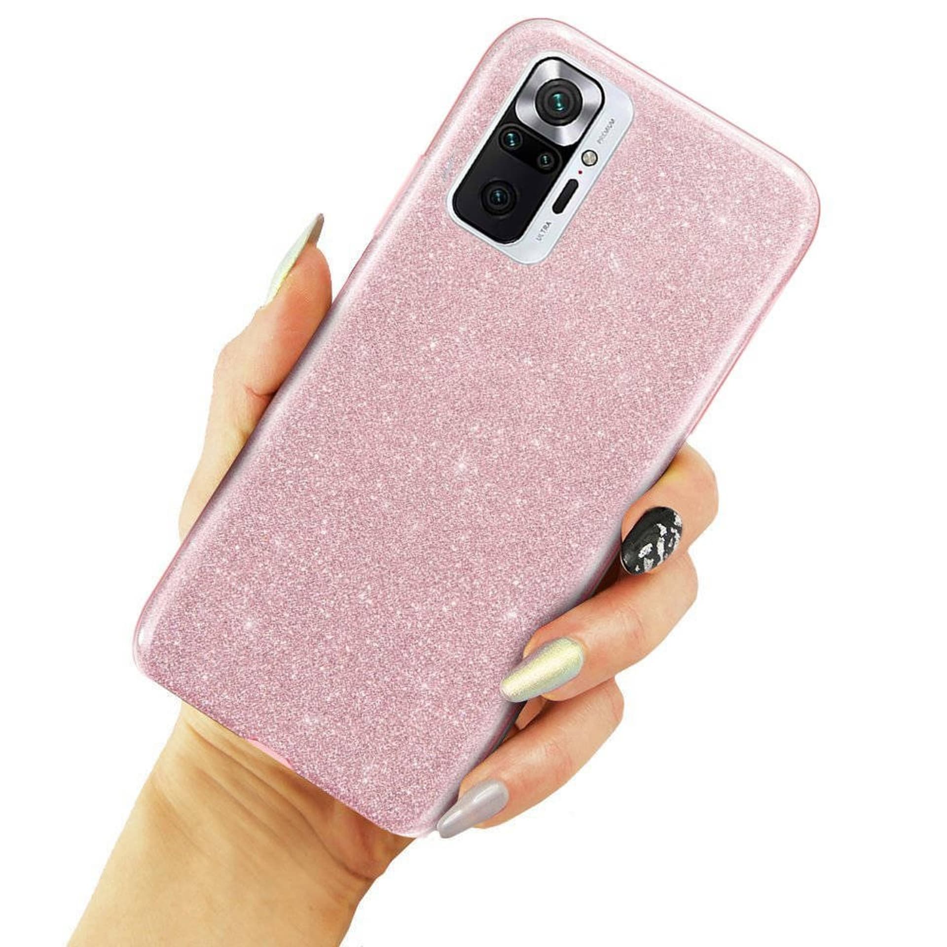 

Etui XIAOMI REDMI NOTE 10 Brokat Glitter różowe