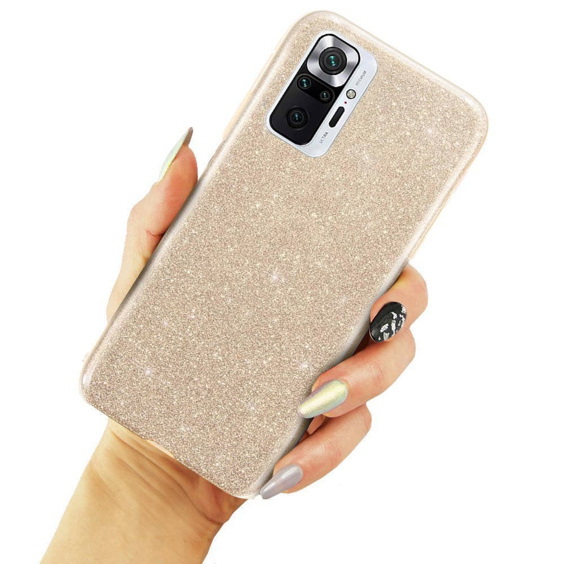 

Etui XIAOMI REDMI NOTE 10 Brokat Glitter złote