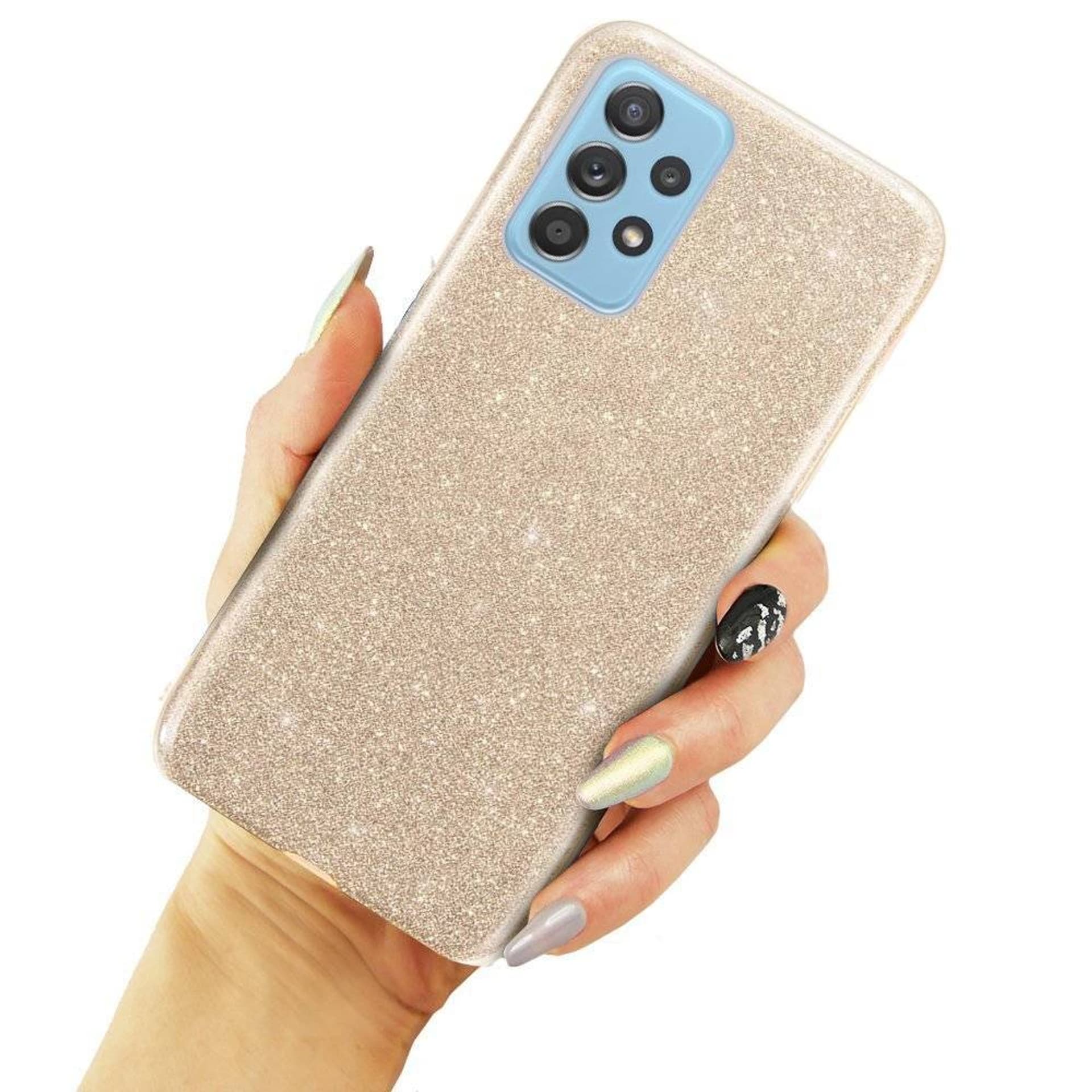 

Etui SAMSUNG GALAXY A52 / A52s Brokat Glitter złote