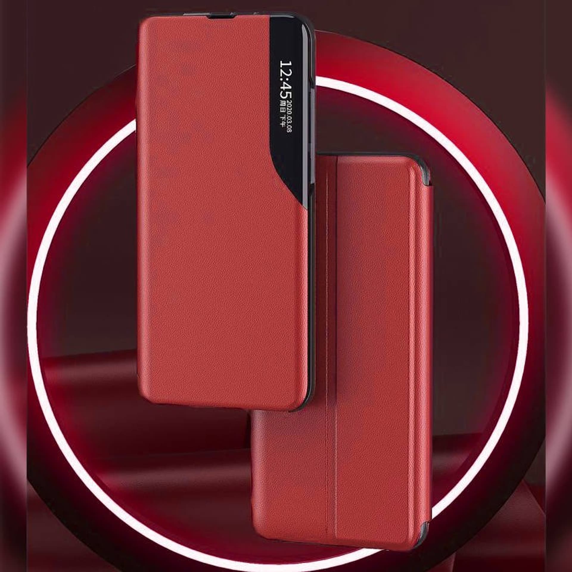 

Etui SAMSUNG GALAXY A32 5G Flip Leather Smart View czerwone