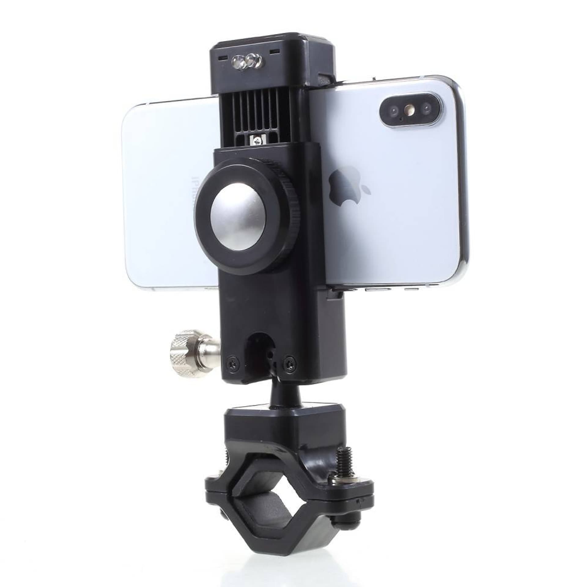 

Uchwyt Rowerowy na Telefon LED Uchwyt na kierownicę z kompasem szerokość zacisku: 50-90mm Czarny