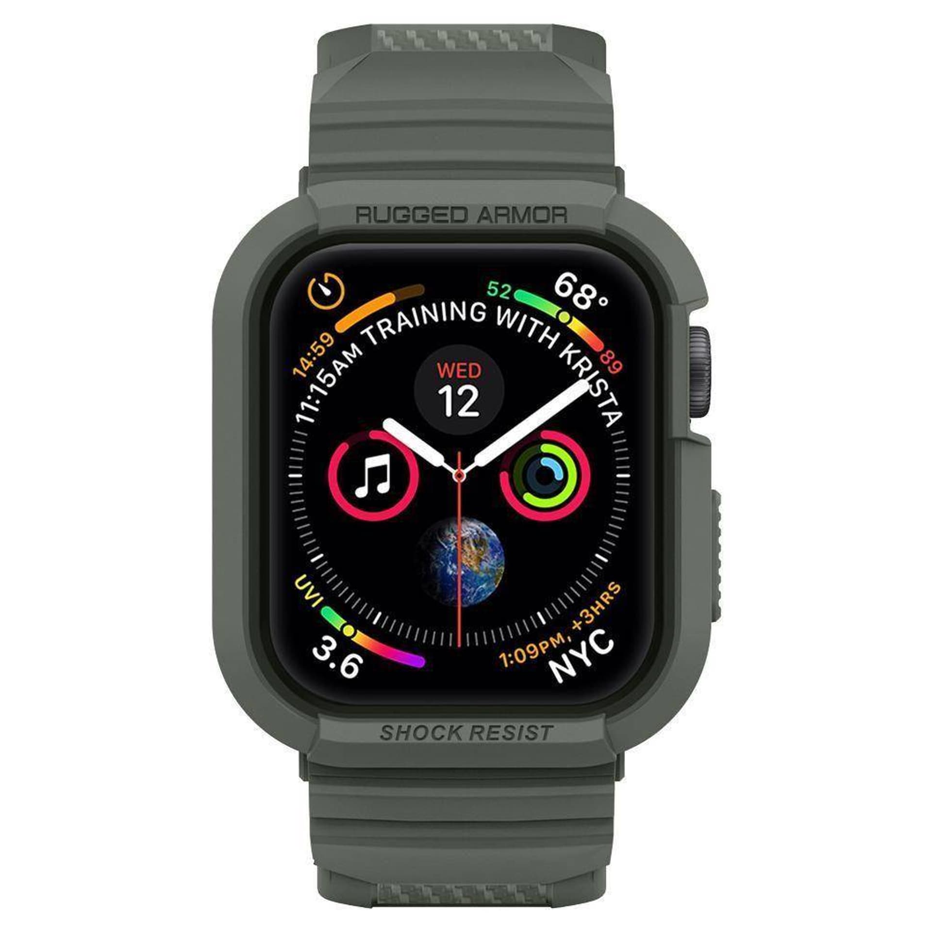 

SPIGEN RUGGED ARMOR ”PRO” APPLE WATCH 4/5/6/SE (44MM) MILITARY GREEN, 44mm) military gree