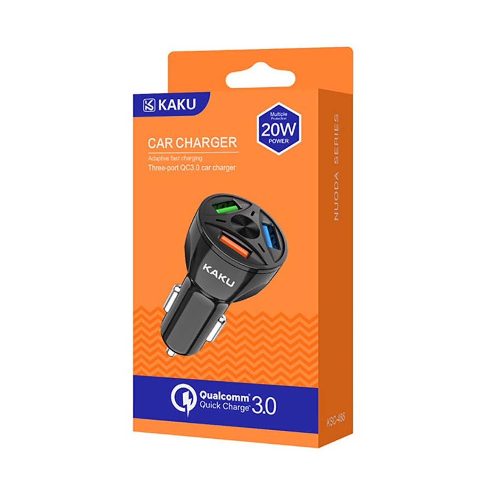 

Ładowarka Samochodowa KAKU KSC-486 20W 4,8A 3xUSB Quick Charge 3.0 czarna