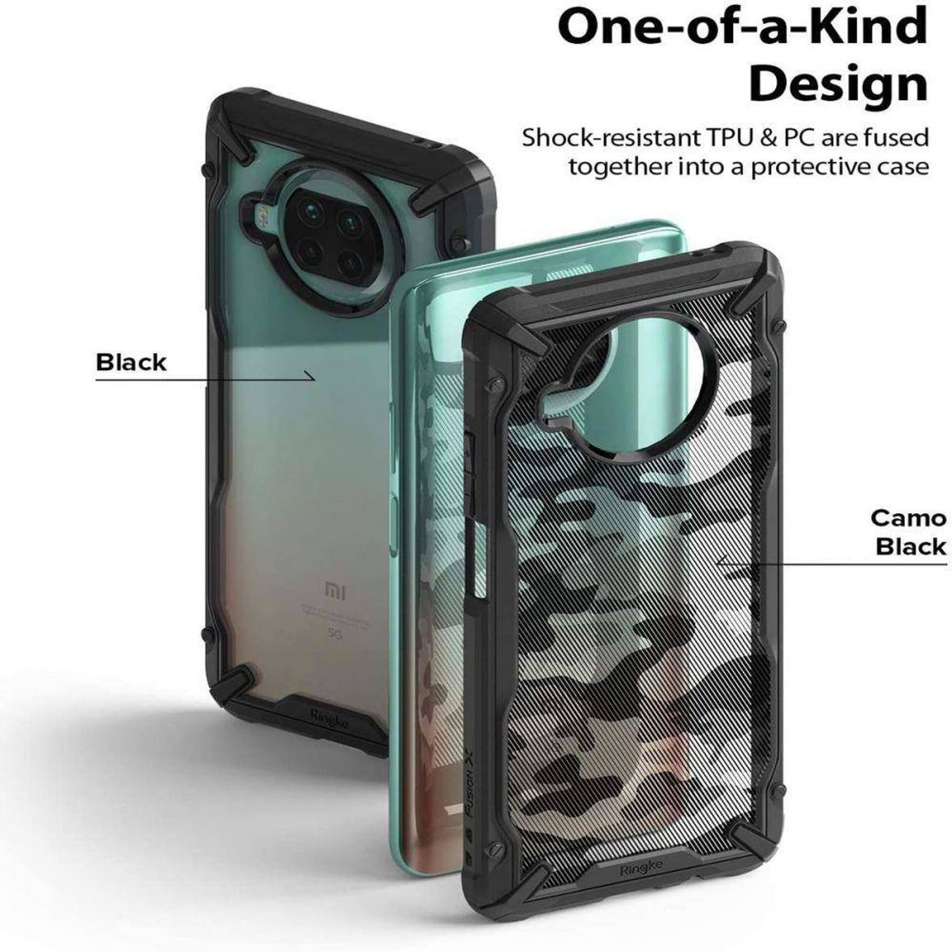 

Etui XIAOMI MI 10T LITE Ringke Fusion-X Camo czarne