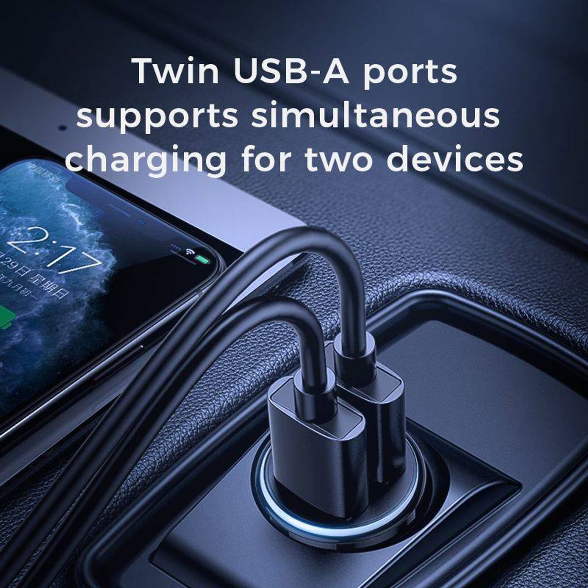 

Ładowarka Samochodowa 2xUSB 15W 3,1A Joyroom 2-Port Car Charger czarna