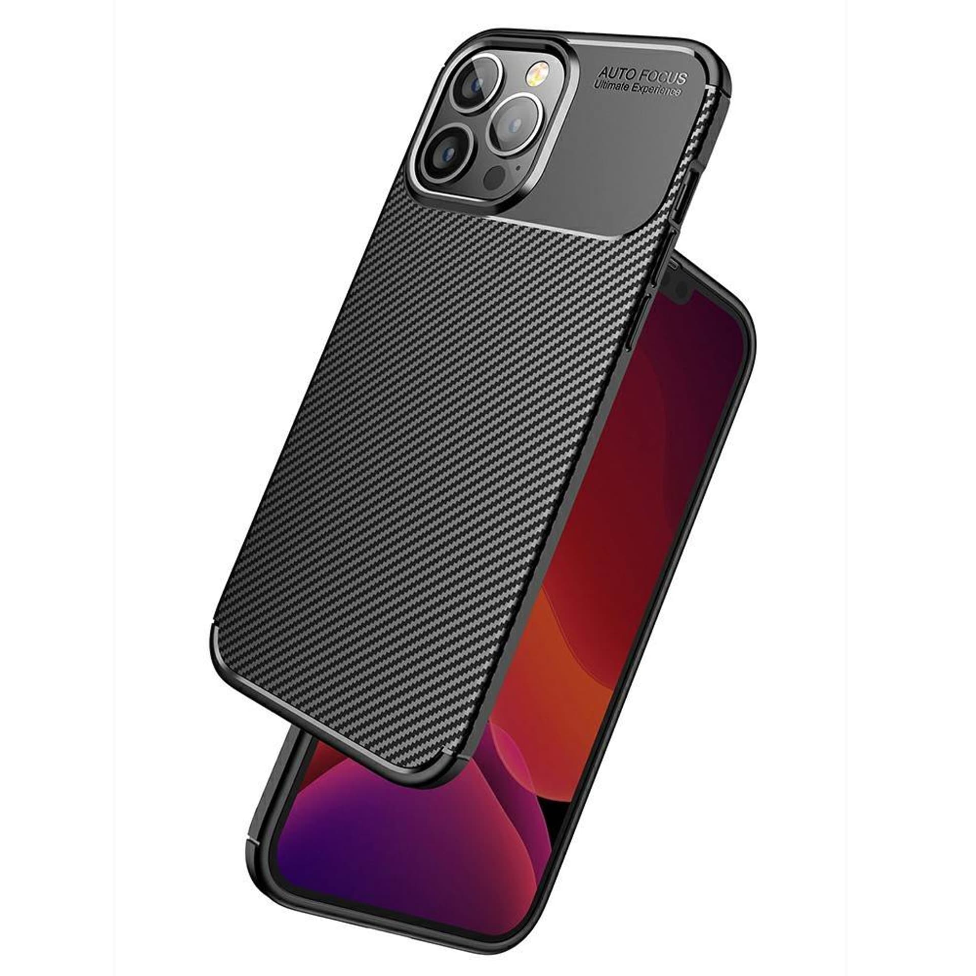 

Etui IPHONE 13 PRO MAX Pancerne Shockproof Carbon Fiber czarne