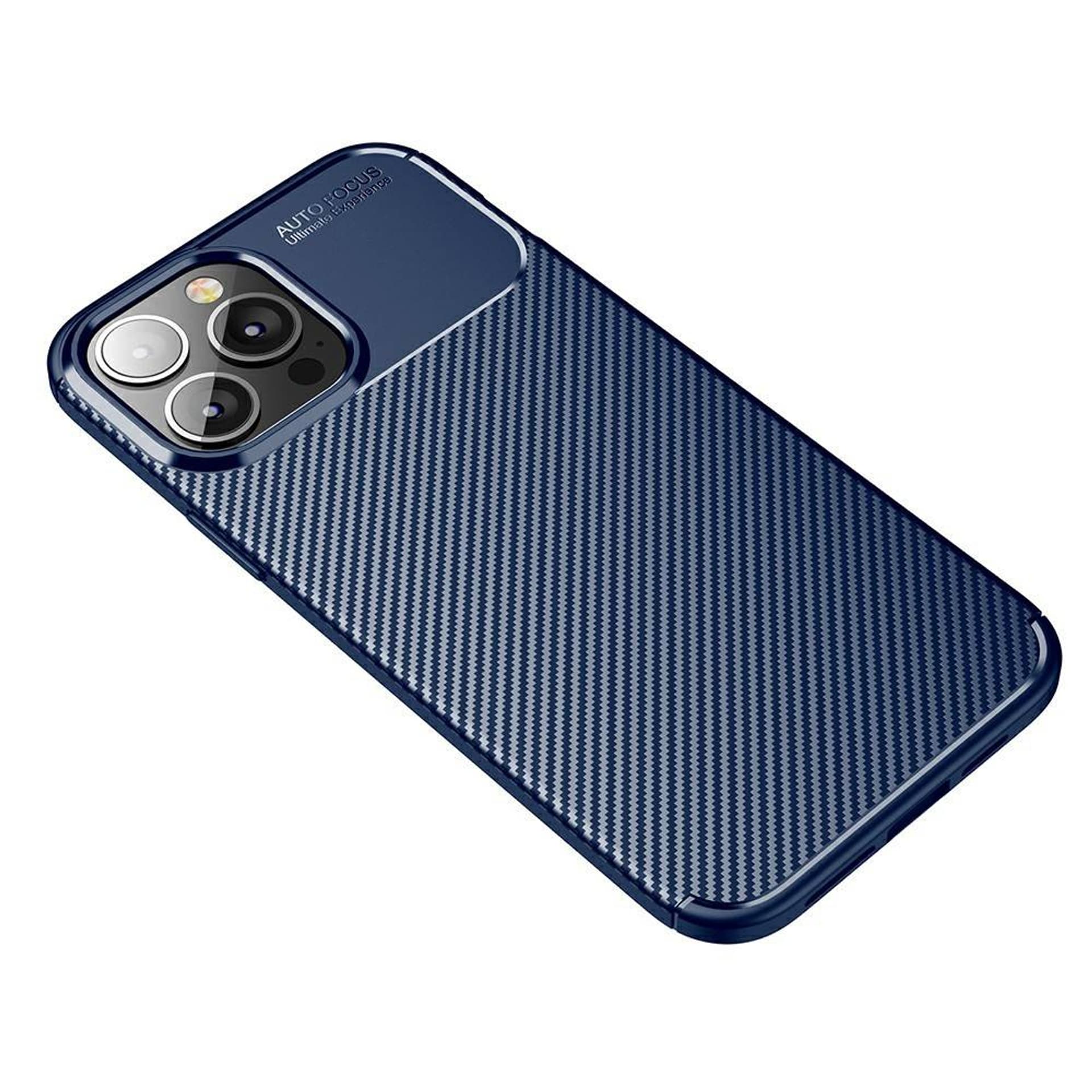 

Etui IPHONE 13 PRO MAX Pancerne Shockproof Carbon Fiber granatowe